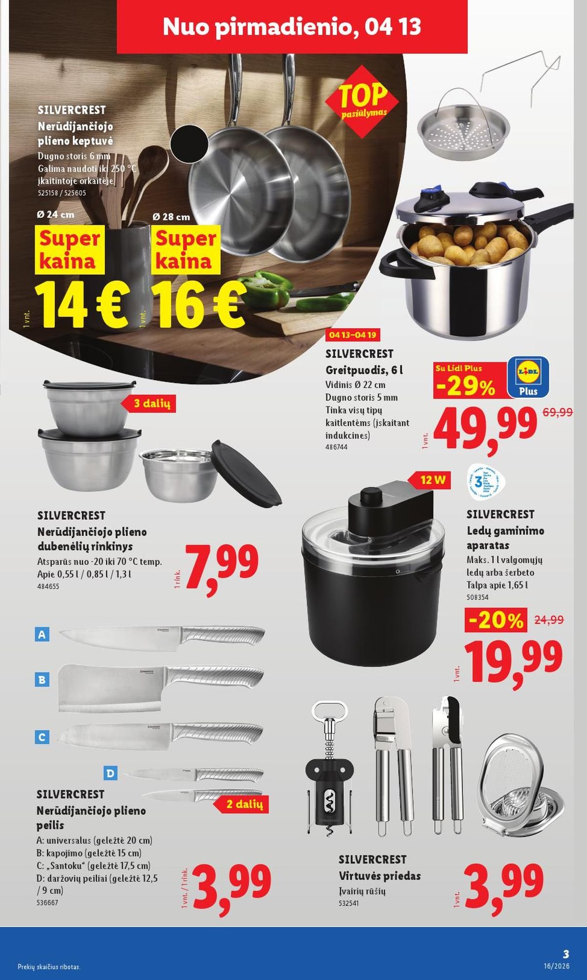 LIDL - Ne maisto prekių pasiūlymai (2026 04 13 - 2026 04 19)