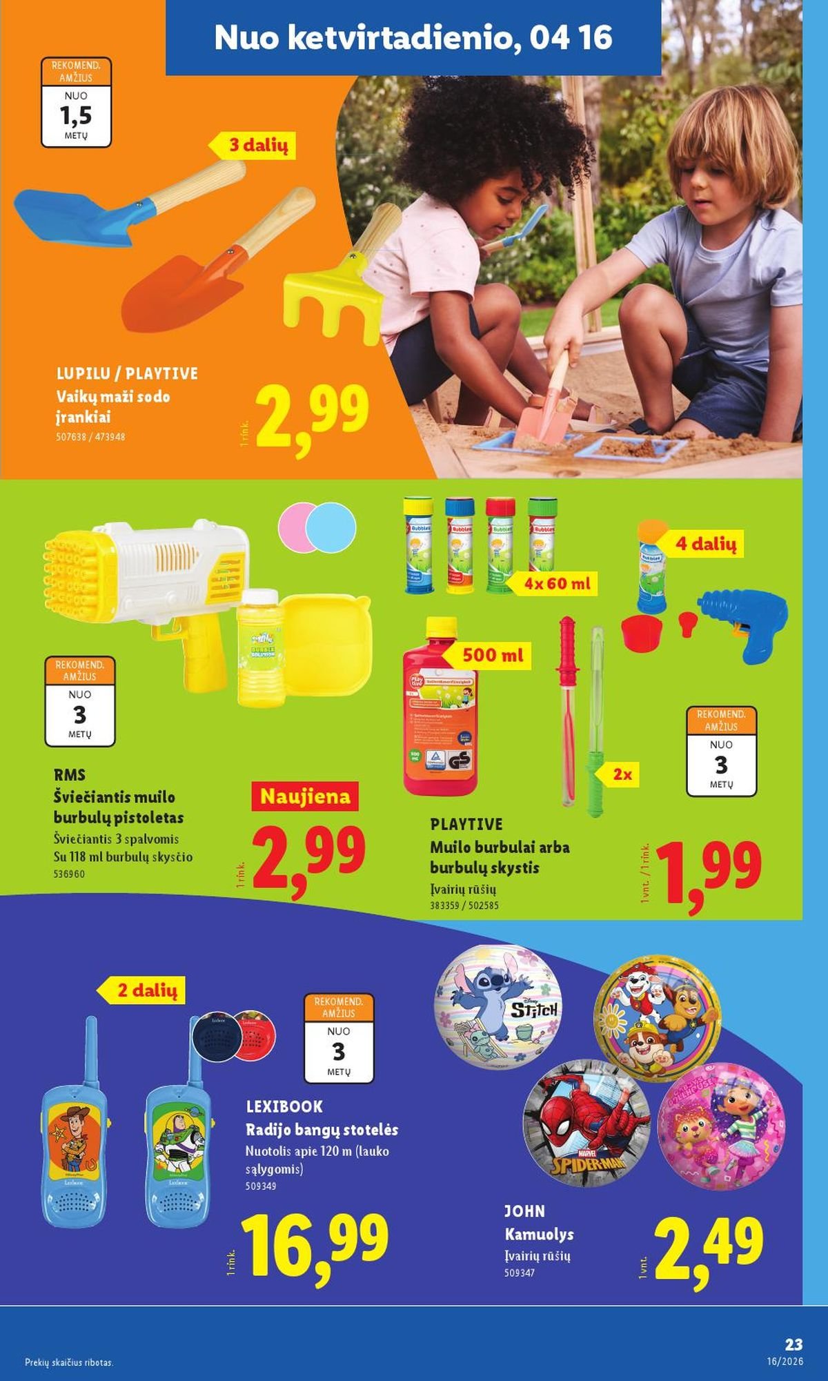 LIDL - Ne maisto prekių pasiūlymai (2026 04 13 - 2026 04 19)