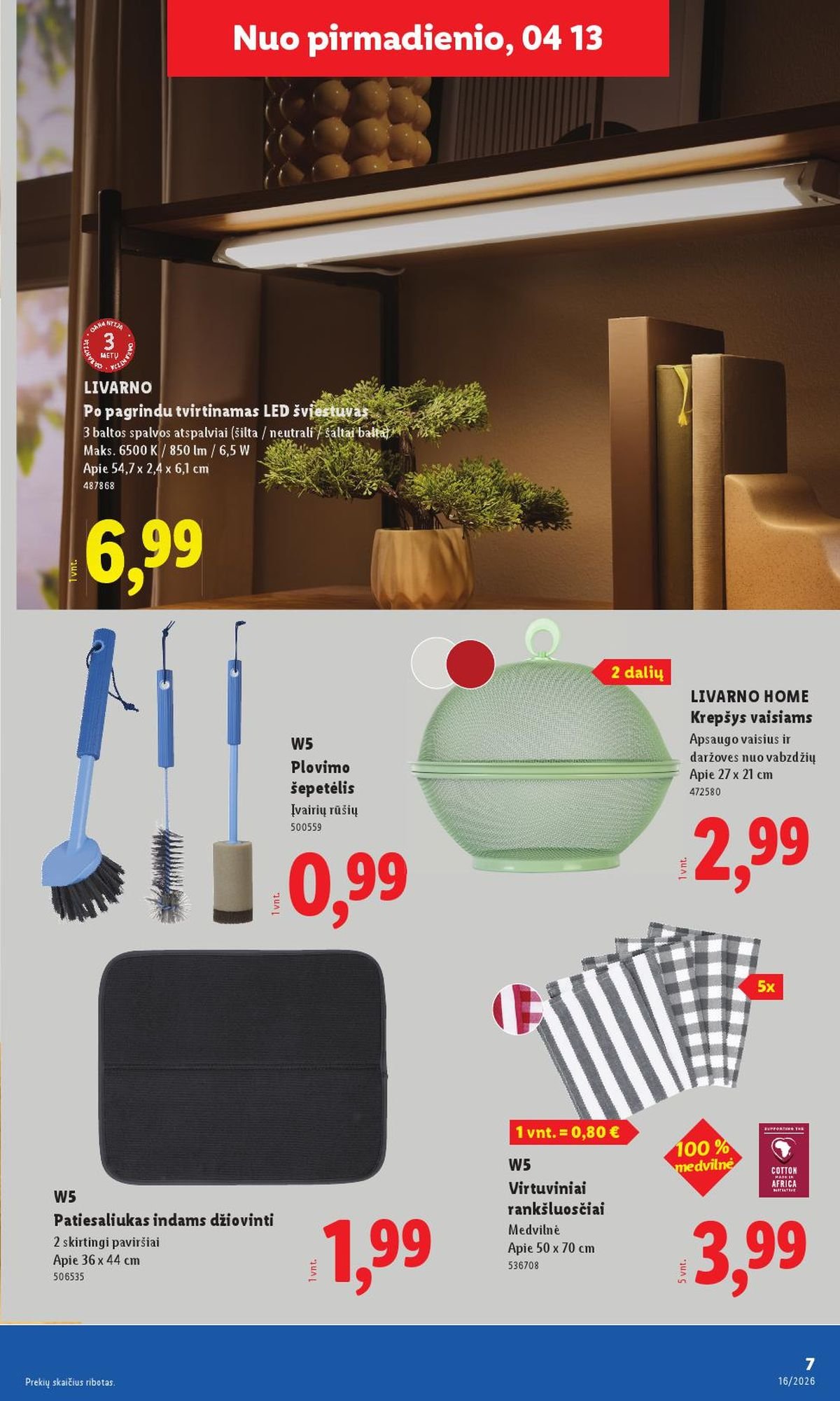 LIDL - Ne maisto prekių pasiūlymai (2026 04 13 - 2026 04 19)