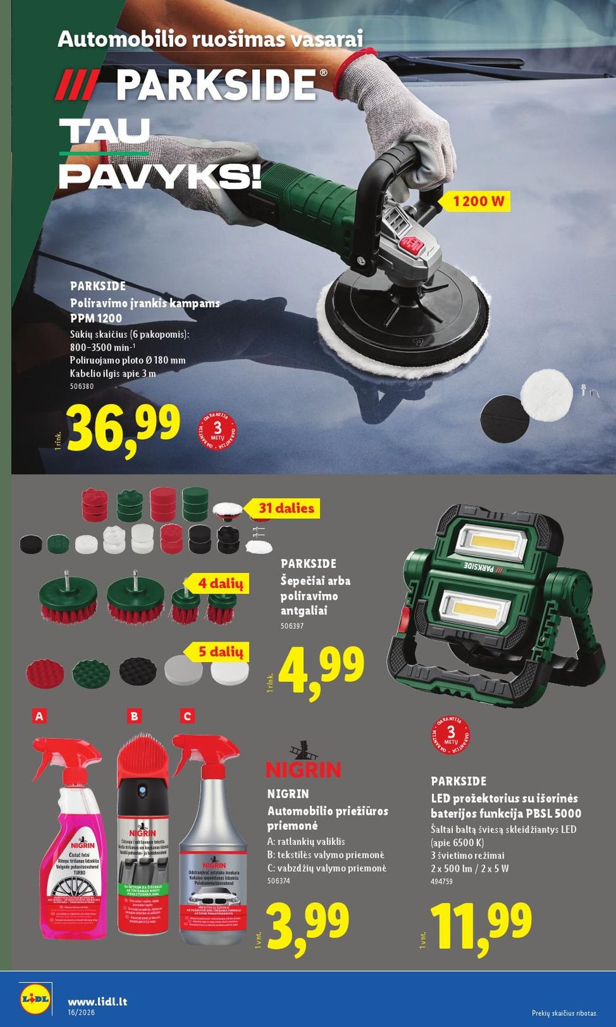 LIDL - Ne maisto prekių pasiūlymai (2026 04 13 - 2026 04 19)