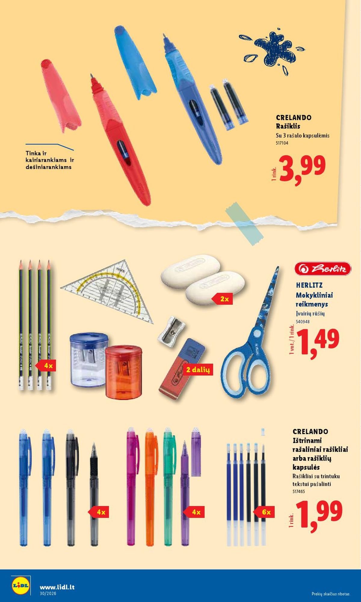 LIDL - Ne maisto prekių pasiūlymai (2026 07 20 - 2026 07 26)