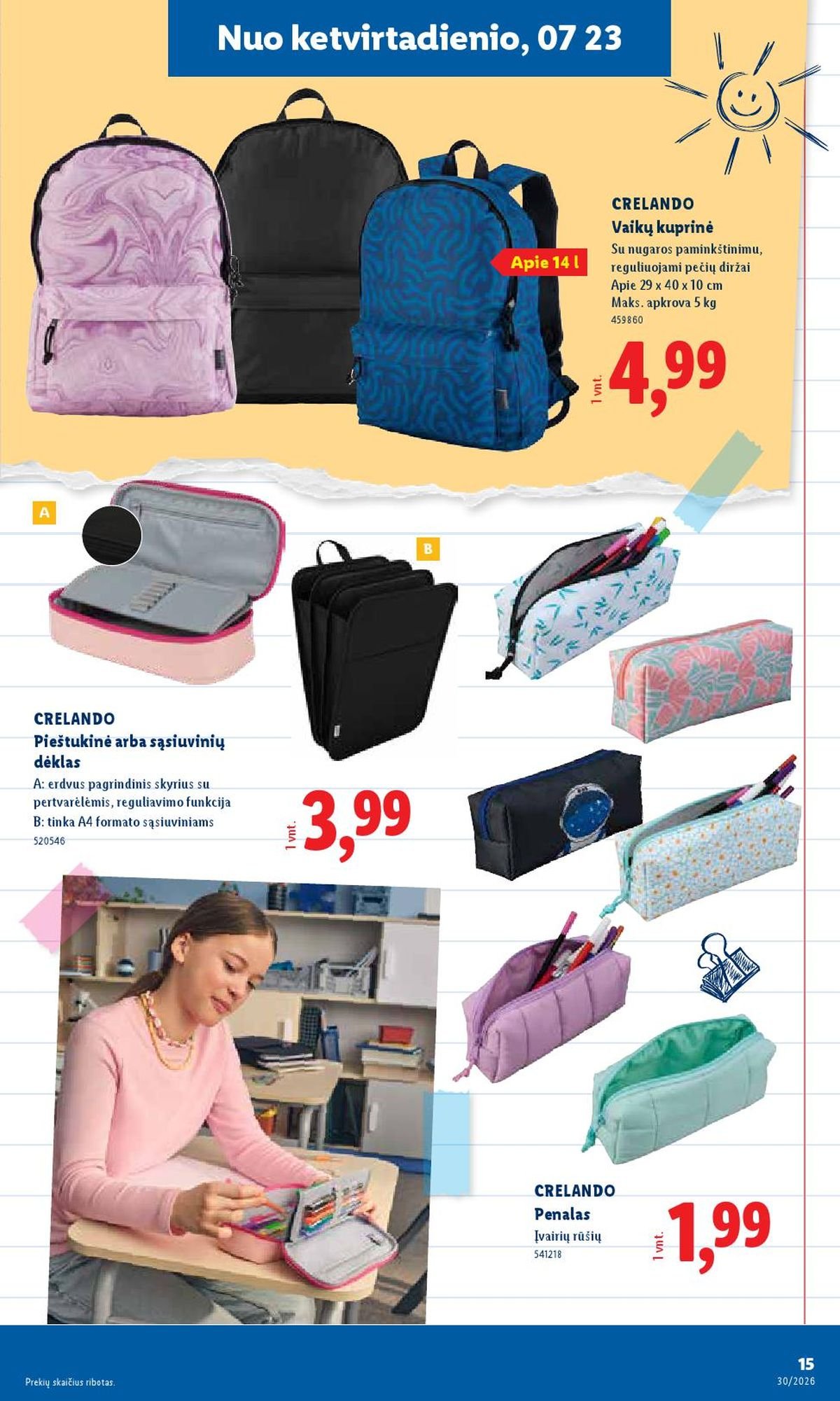LIDL - Ne maisto prekių pasiūlymai (2026 07 20 - 2026 07 26)