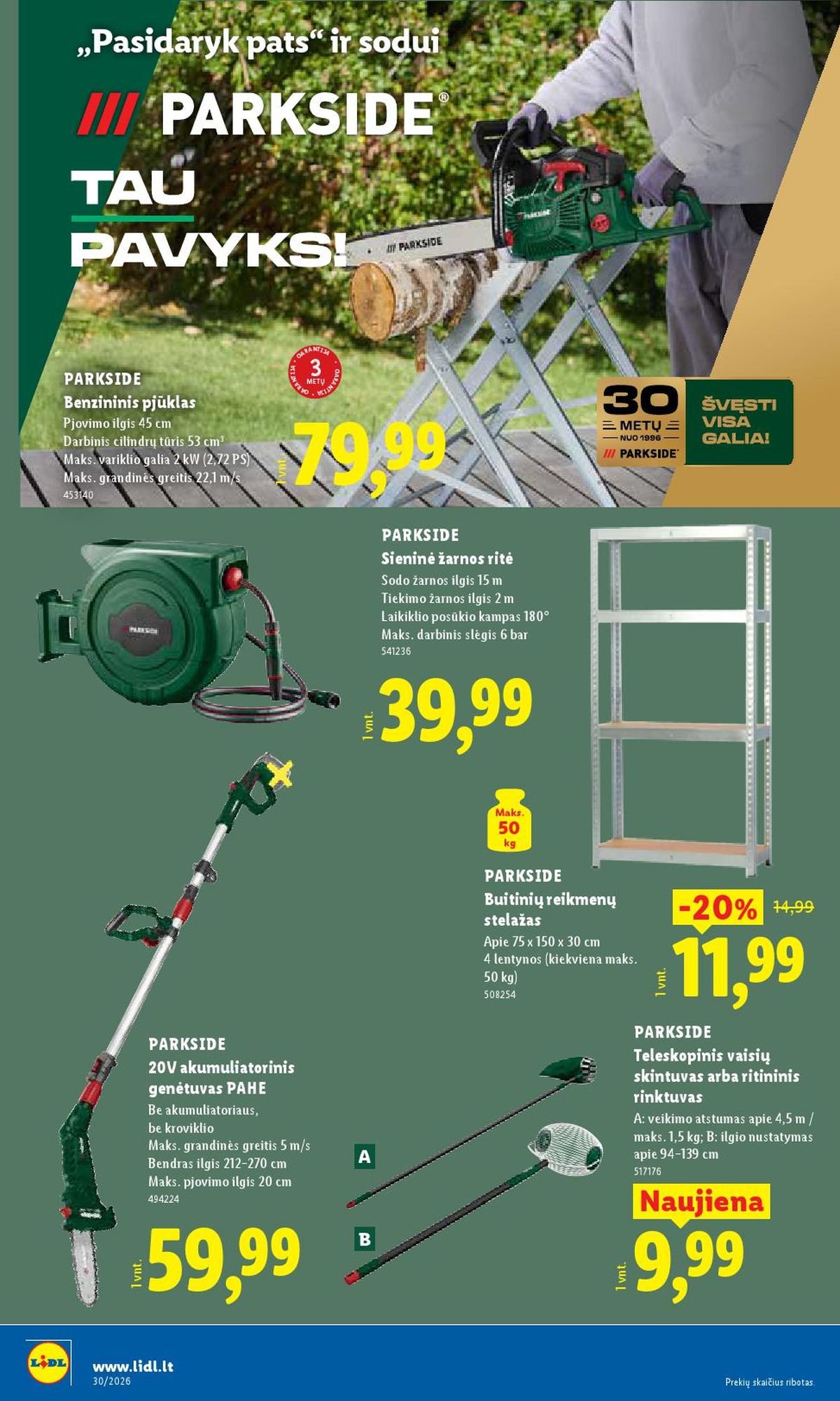 LIDL - Ne maisto prekių pasiūlymai (2026 07 20 - 2026 07 26)