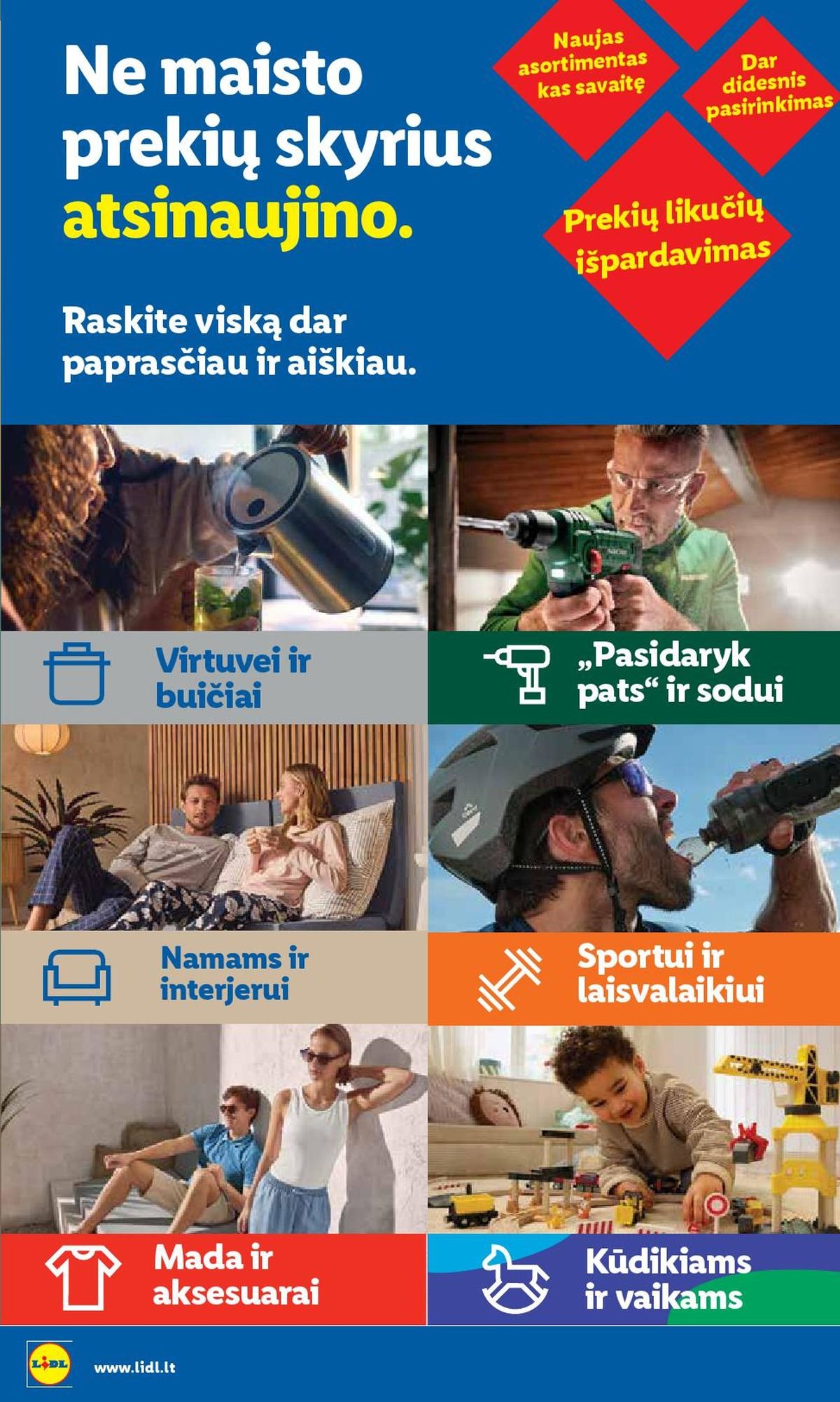 LIDL - Ne maisto prekių pasiūlymai (2026 07 20 - 2026 07 26)