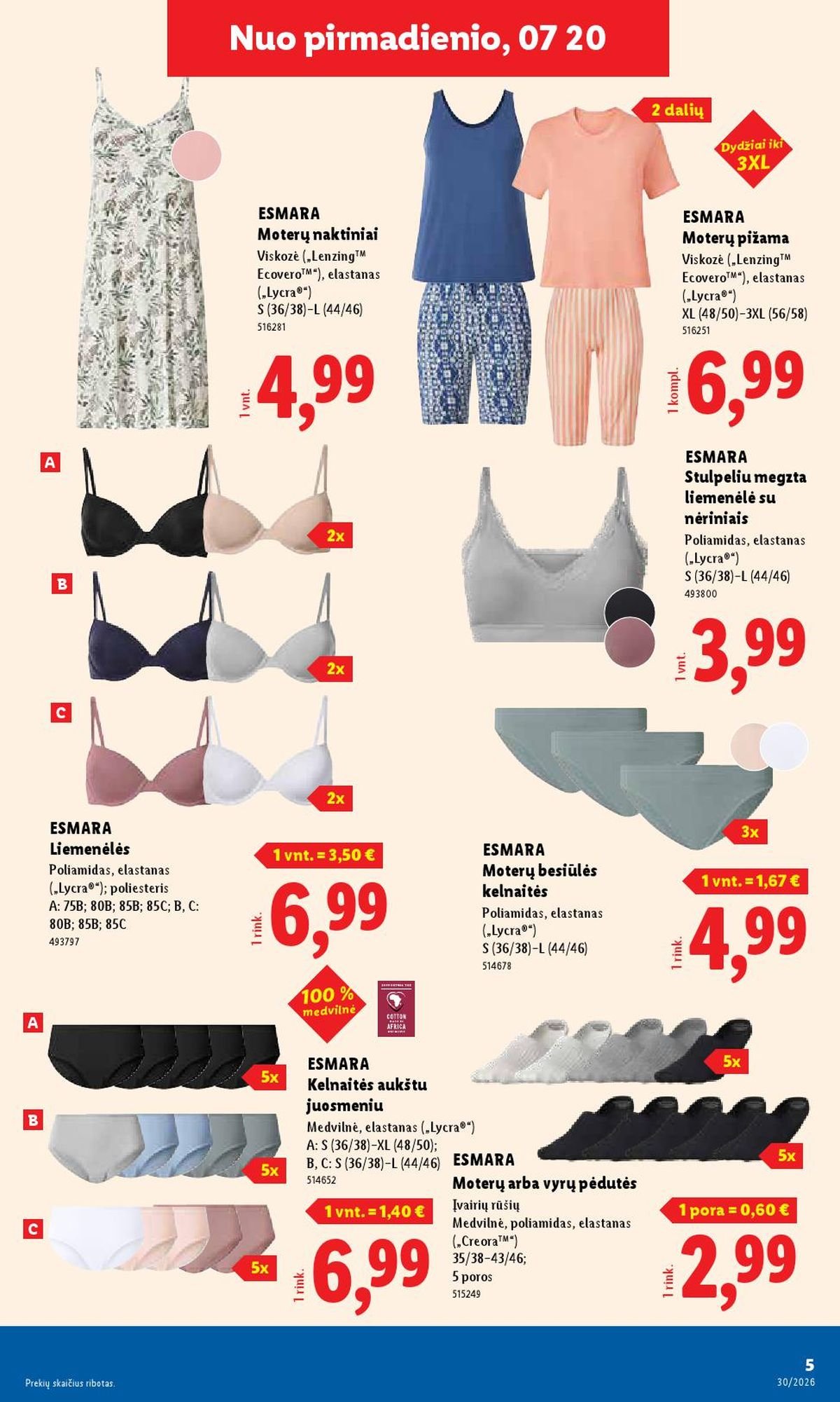 LIDL - Ne maisto prekių pasiūlymai (2026 07 20 - 2026 07 26)