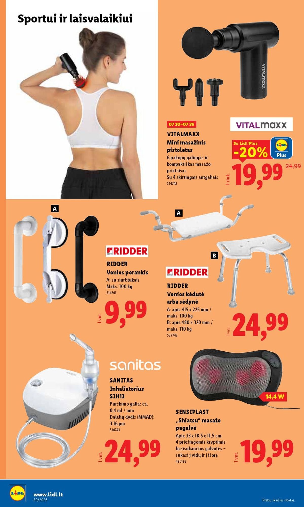 LIDL - Ne maisto prekių pasiūlymai (2026 07 20 - 2026 07 26)