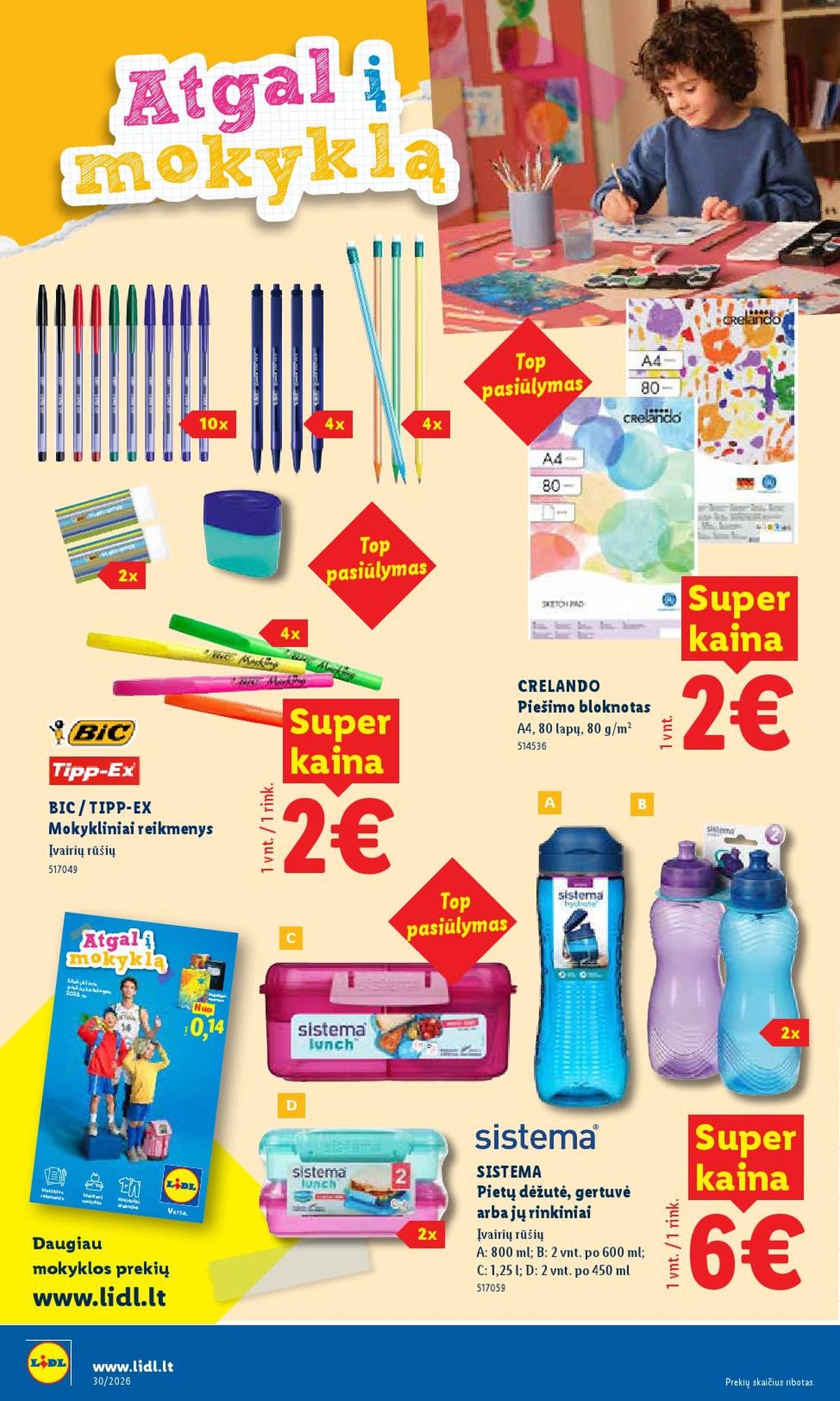 LIDL - Ne maisto prekių pasiūlymai (2026 07 20 - 2026 07 26)