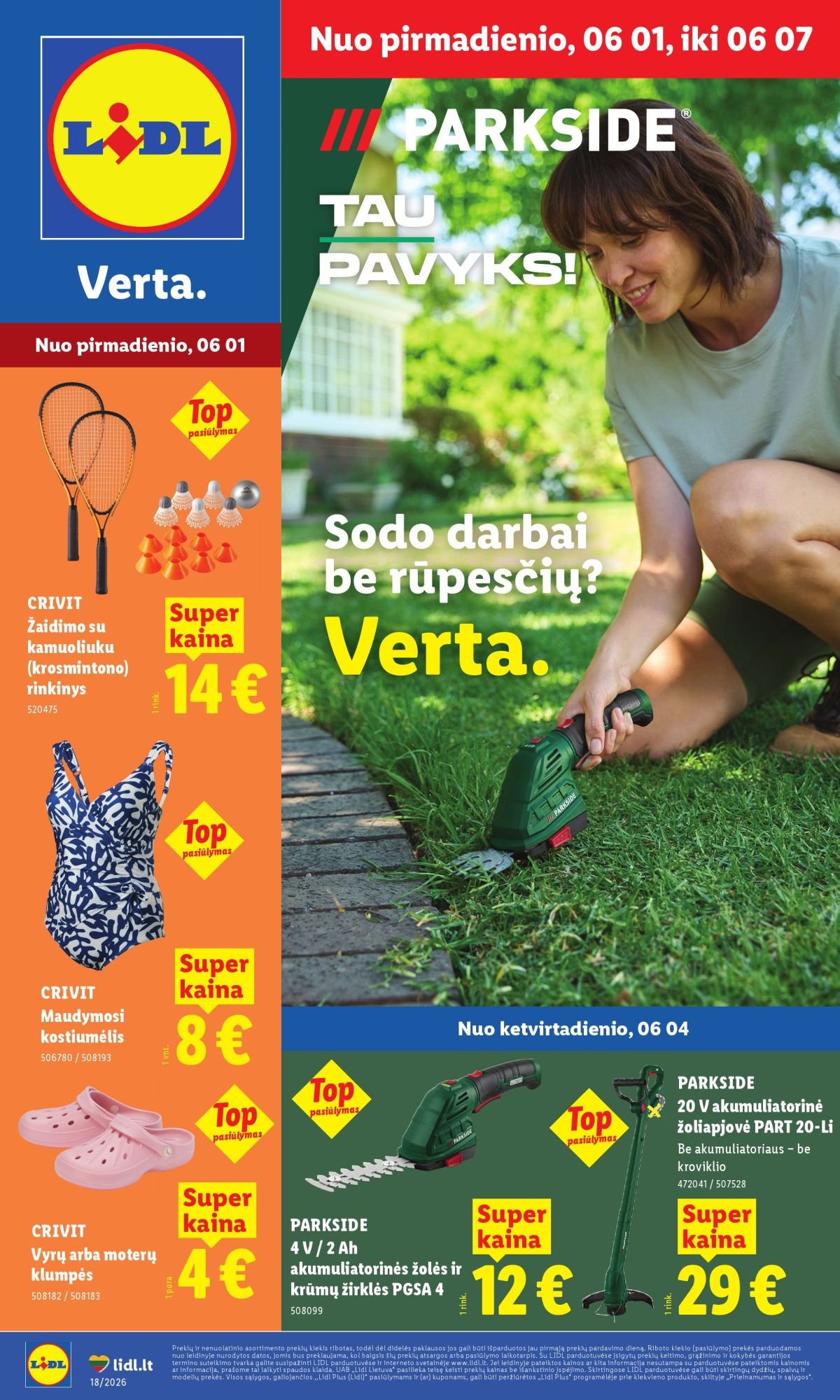 LIDL - Ne maisto prekių pasiūlymai (2026 06 01 - 2026 06 07)