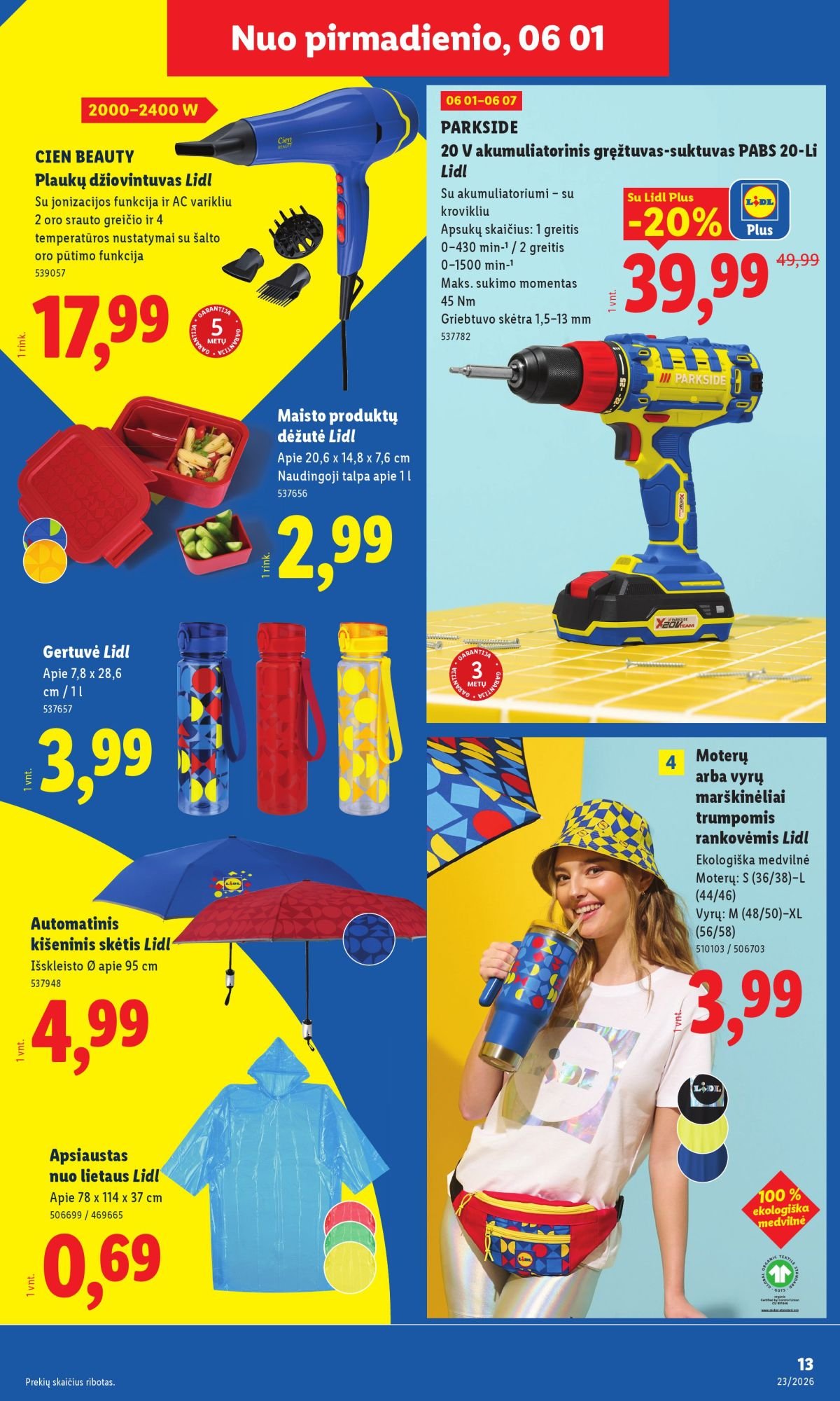 LIDL - Ne maisto prekių pasiūlymai (2026 06 01 - 2026 06 07)