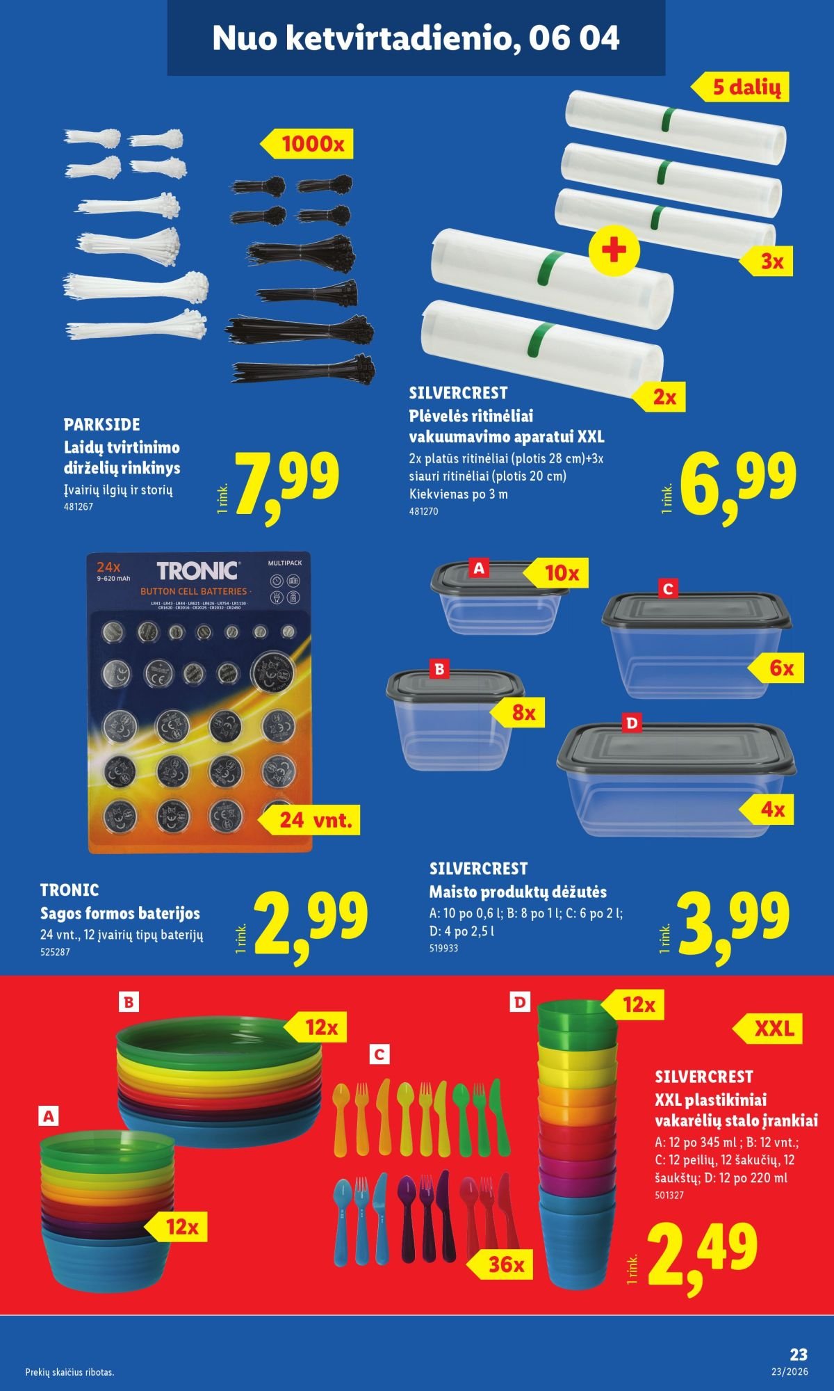 LIDL - Ne maisto prekių pasiūlymai (2026 06 01 - 2026 06 07)