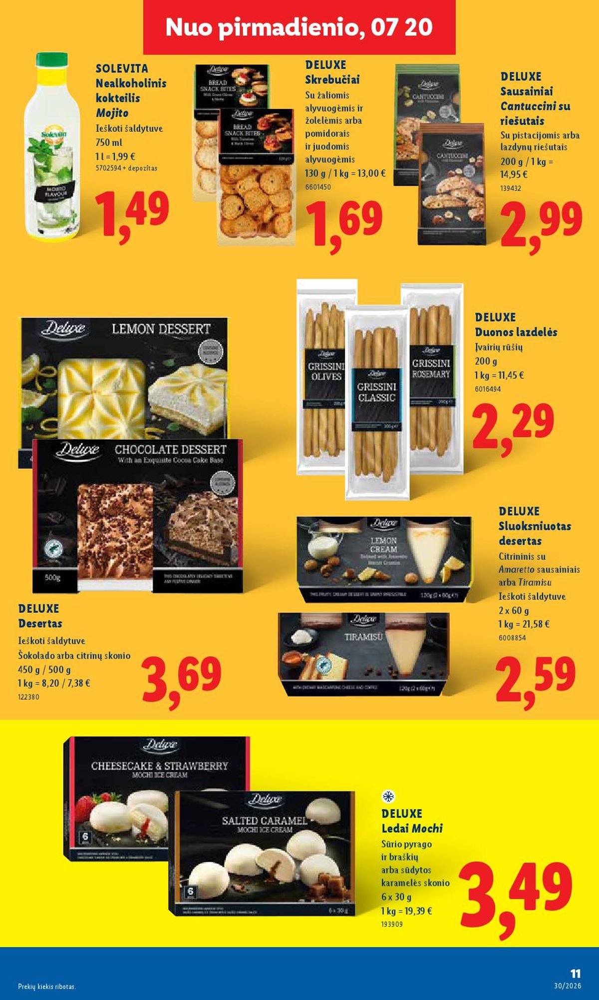 LIDL - Maisto prekių pasiūlymai (2026 07 20 - 2026 07 26)