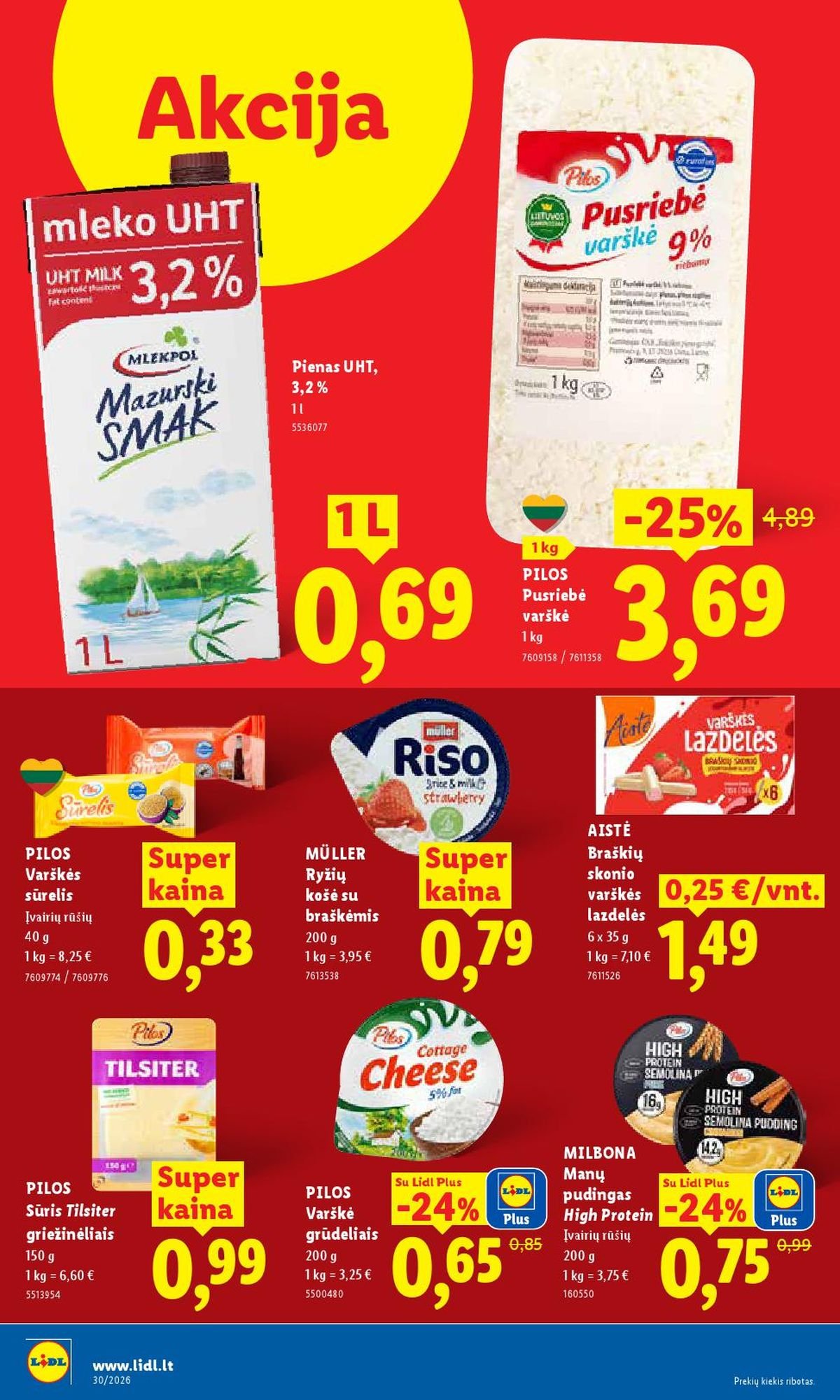LIDL - Maisto prekių pasiūlymai (2026 07 20 - 2026 07 26)