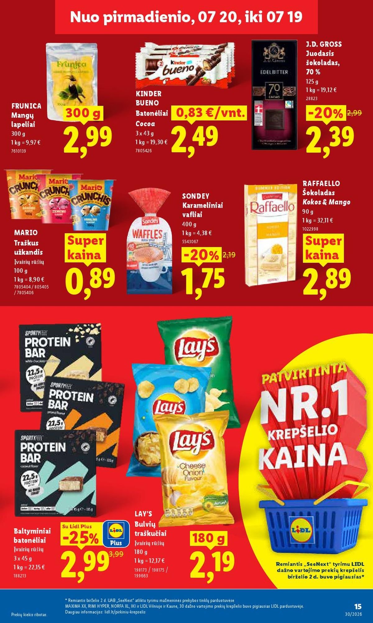 LIDL - Maisto prekių pasiūlymai (2026 07 20 - 2026 07 26)