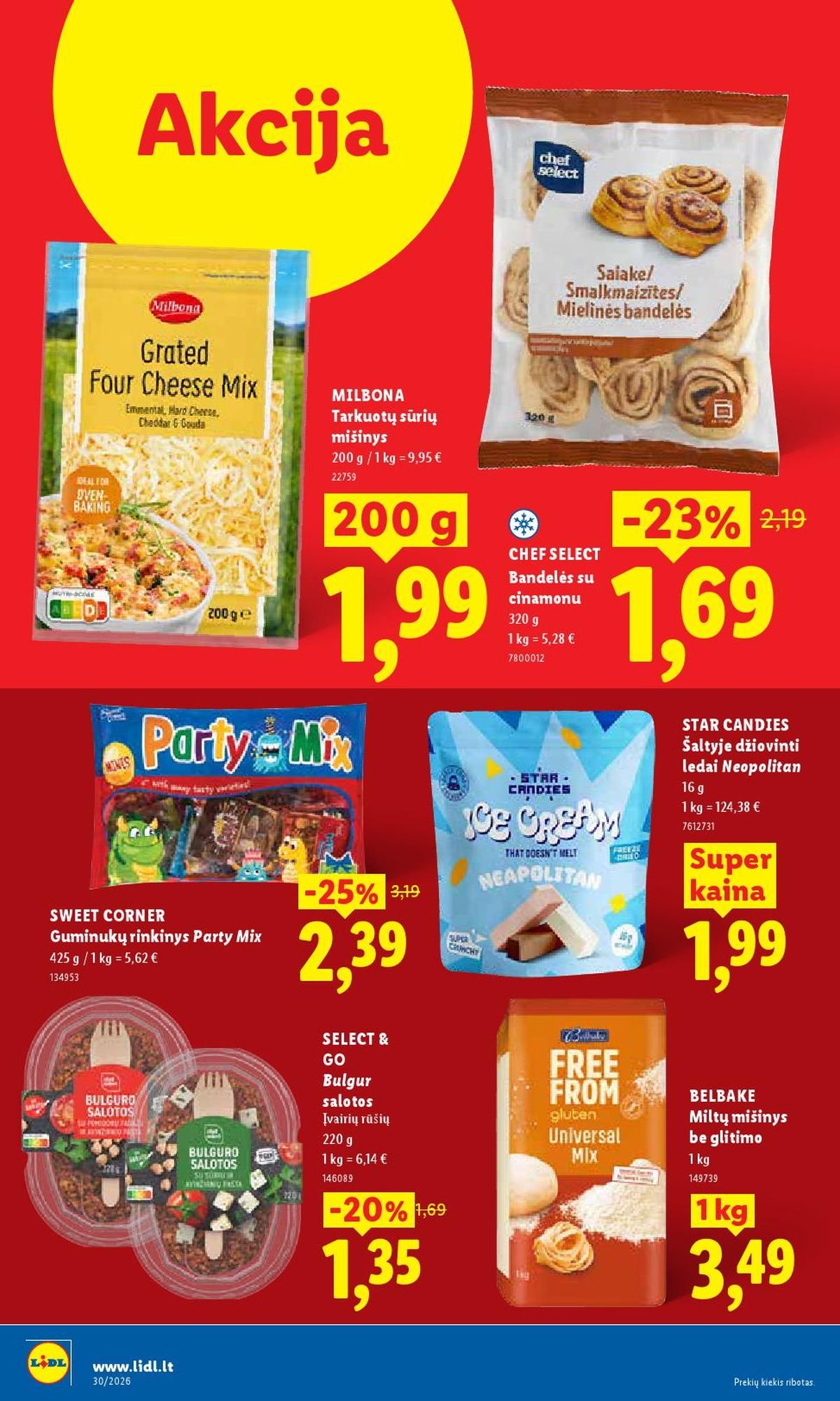 LIDL - Maisto prekių pasiūlymai (2026 07 20 - 2026 07 26)