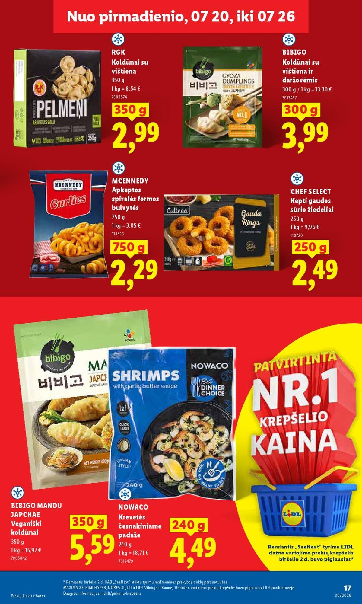 LIDL - Maisto prekių pasiūlymai (2026 07 20 - 2026 07 26)