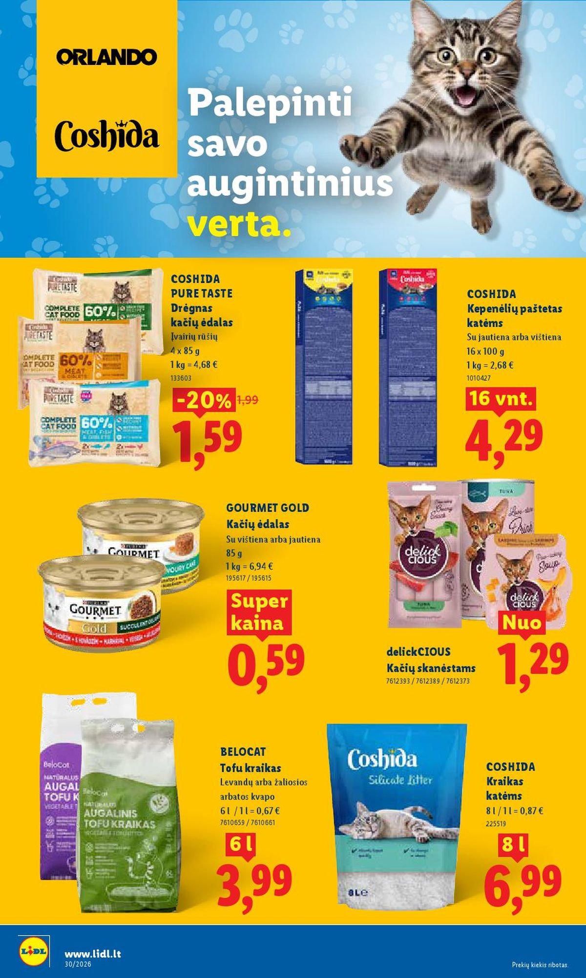 LIDL - Maisto prekių pasiūlymai (2026 07 20 - 2026 07 26)