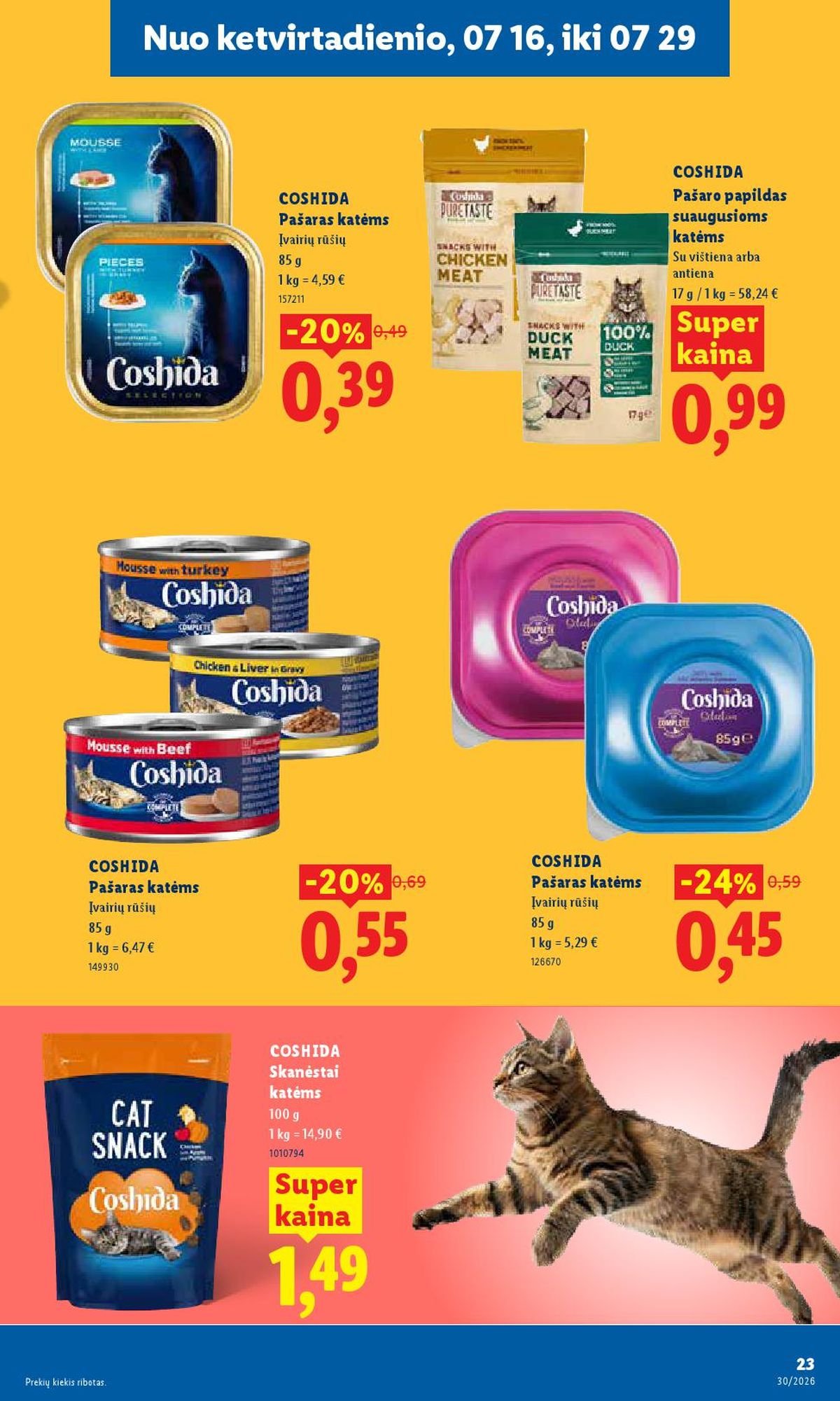 LIDL - Maisto prekių pasiūlymai (2026 07 20 - 2026 07 26)