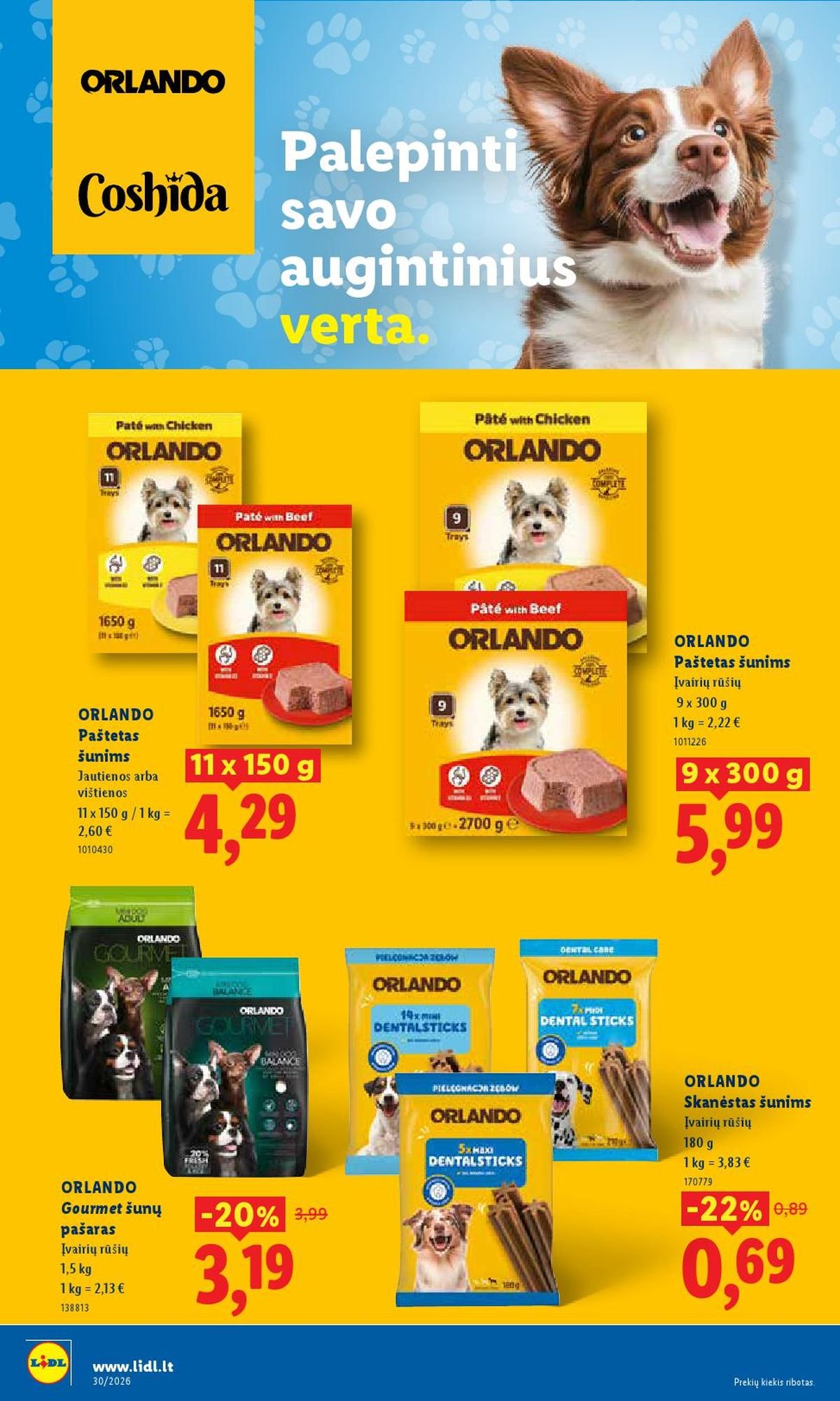 LIDL - Maisto prekių pasiūlymai (2026 07 20 - 2026 07 26)