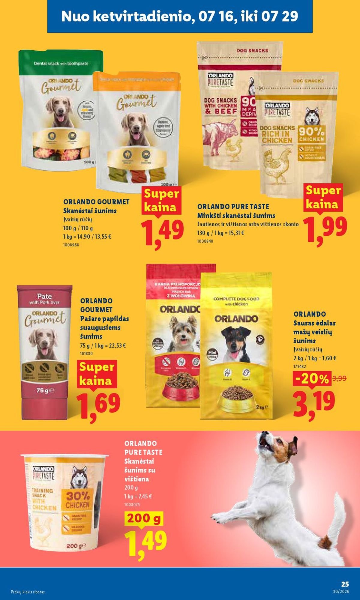 LIDL - Maisto prekių pasiūlymai (2026 07 20 - 2026 07 26)