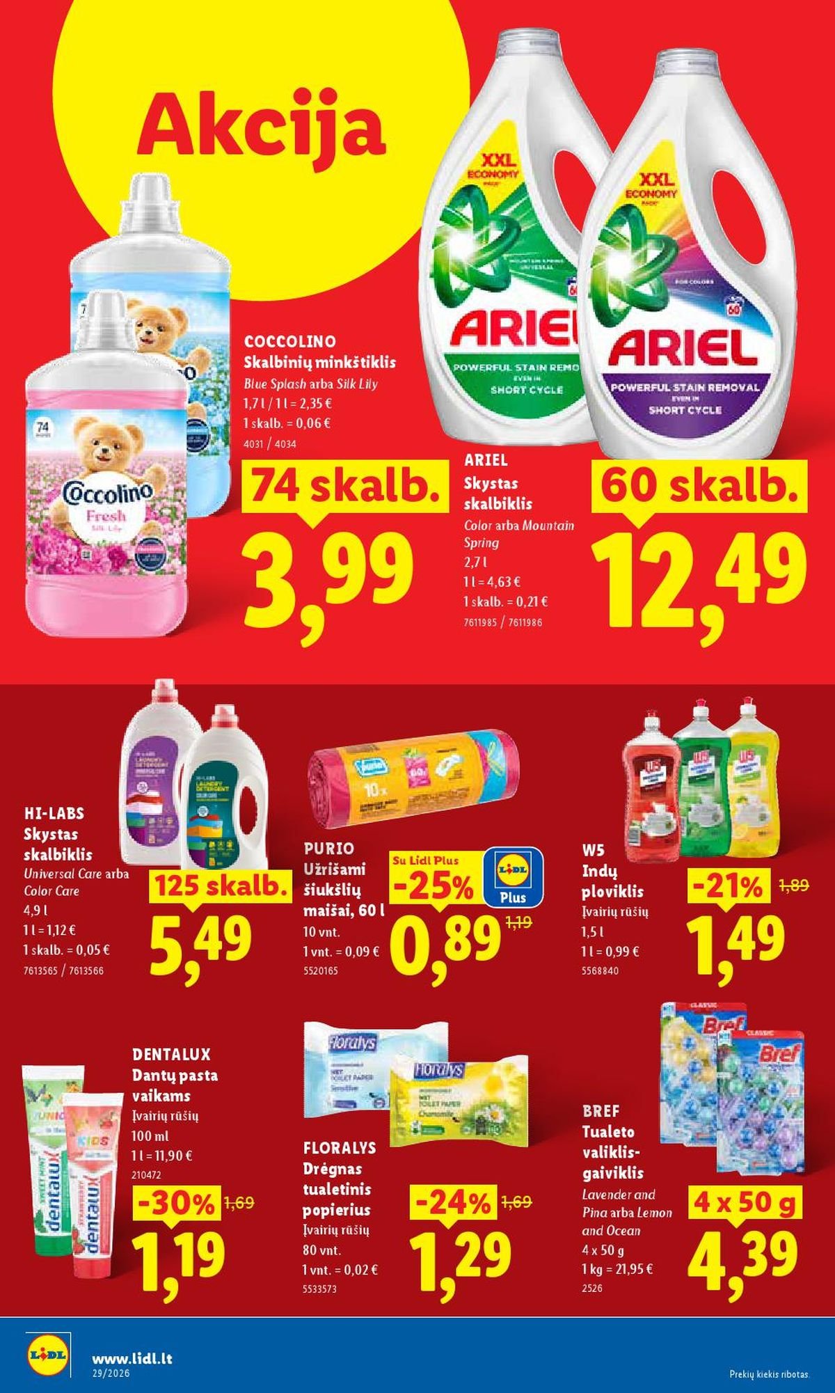 LIDL - Maisto prekių pasiūlymai (2026 07 20 - 2026 07 26)