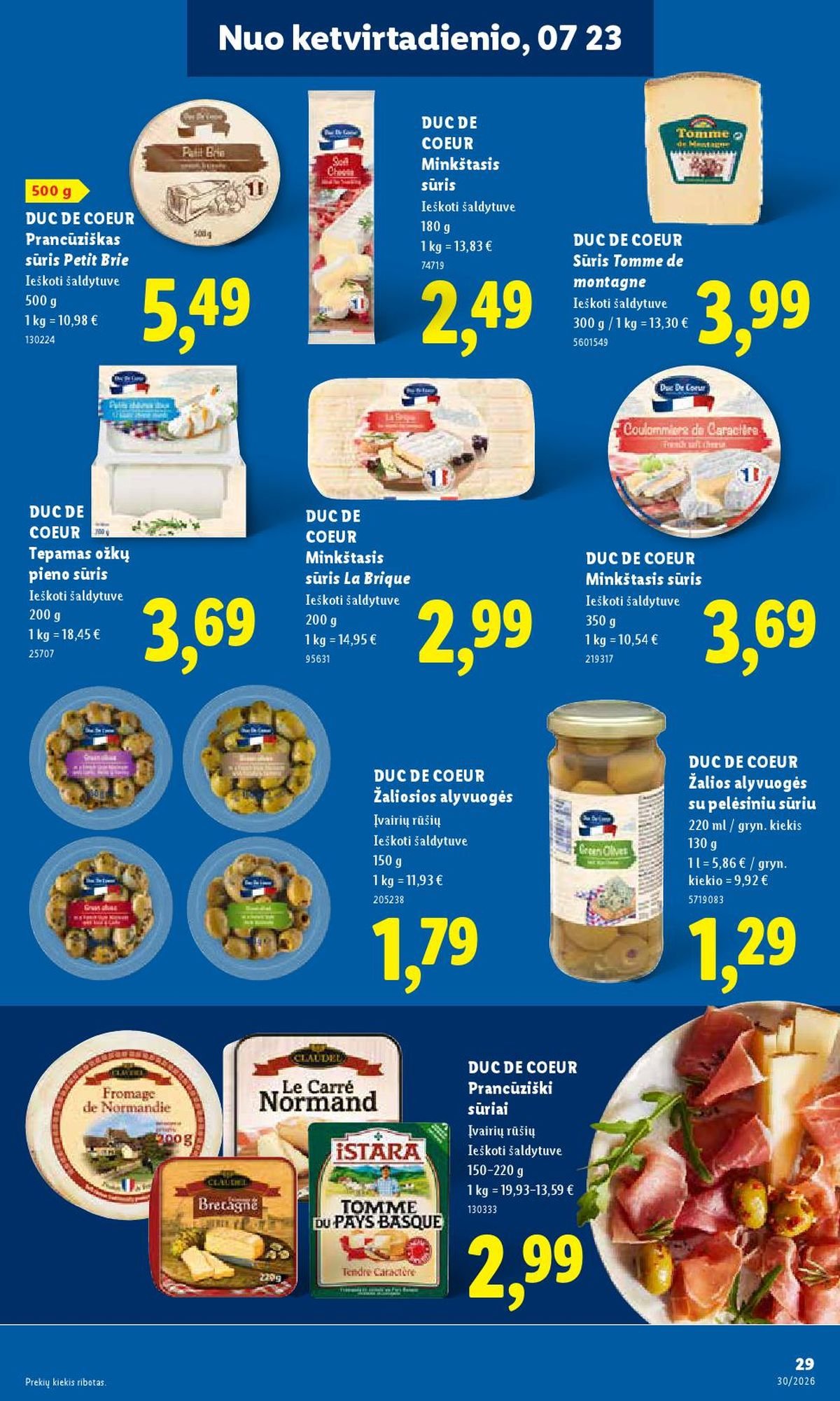 LIDL - Maisto prekių pasiūlymai (2026 07 20 - 2026 07 26)