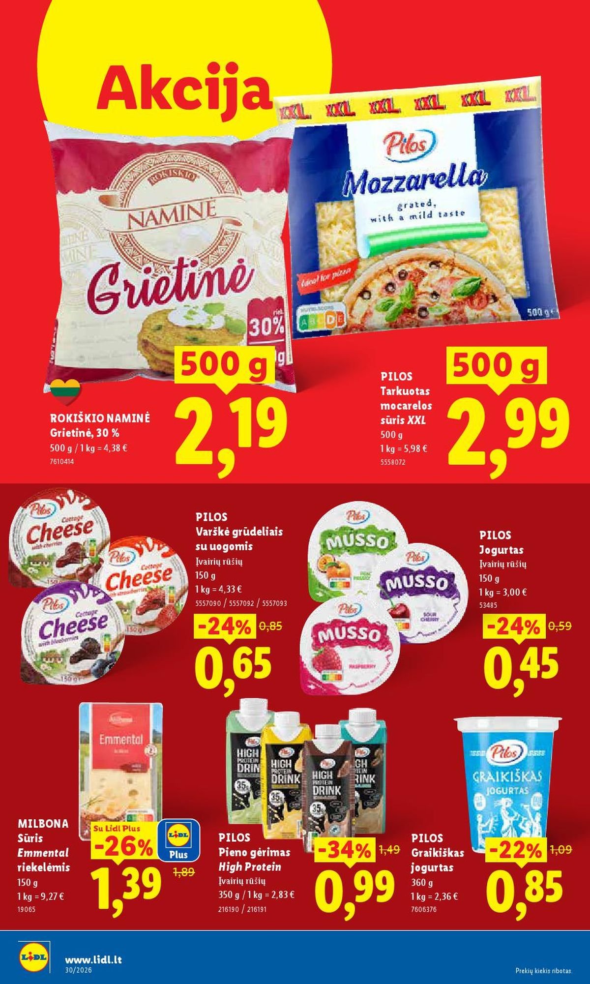 LIDL - Maisto prekių pasiūlymai (2026 07 20 - 2026 07 26)