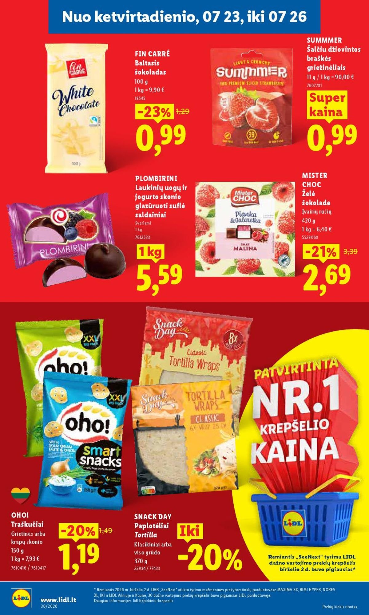 LIDL - Maisto prekių pasiūlymai (2026 07 20 - 2026 07 26)