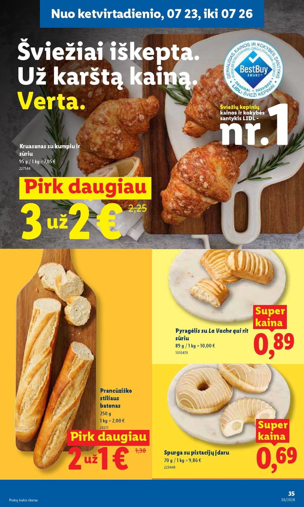 LIDL - Maisto prekių pasiūlymai (2026 07 20 - 2026 07 26)