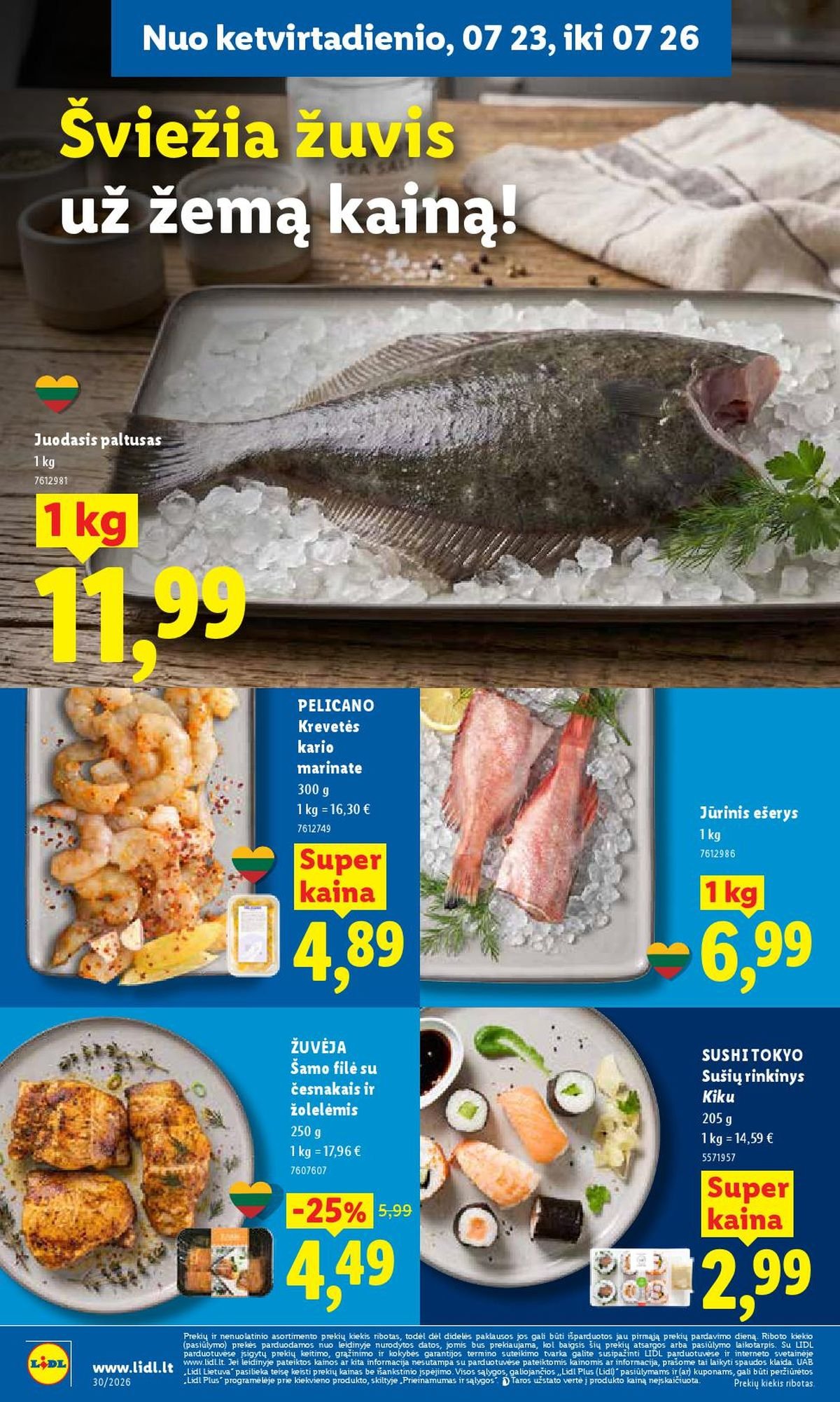 LIDL - Maisto prekių pasiūlymai (2026 07 20 - 2026 07 26)