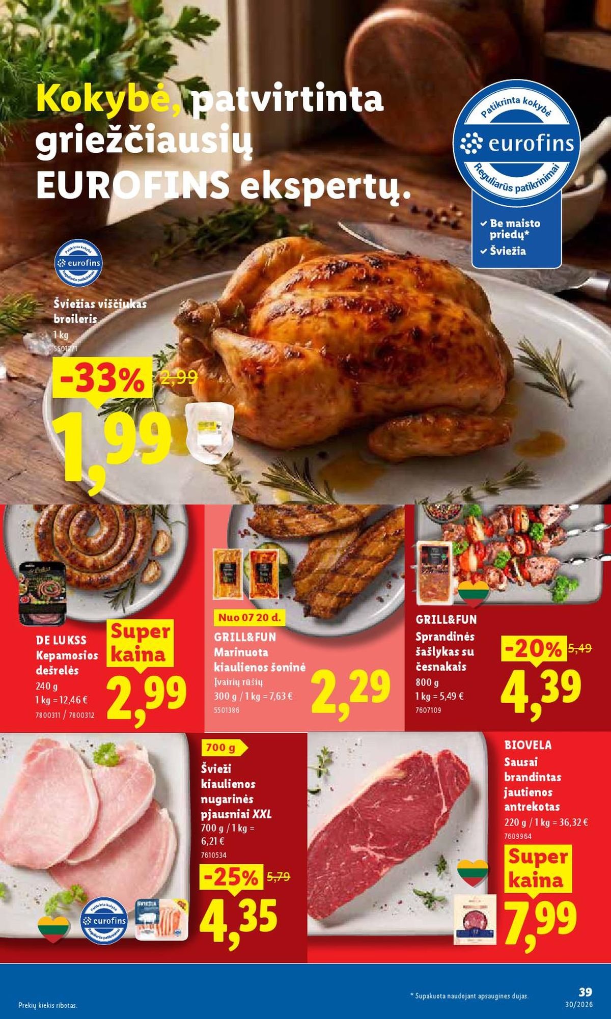 LIDL - Maisto prekių pasiūlymai (2026 07 20 - 2026 07 26)