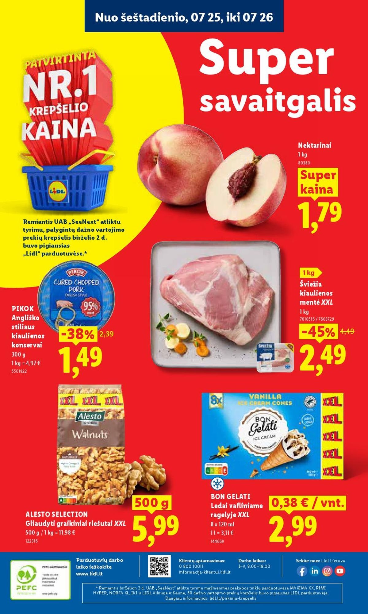 LIDL - Maisto prekių pasiūlymai (2026 07 20 - 2026 07 26)