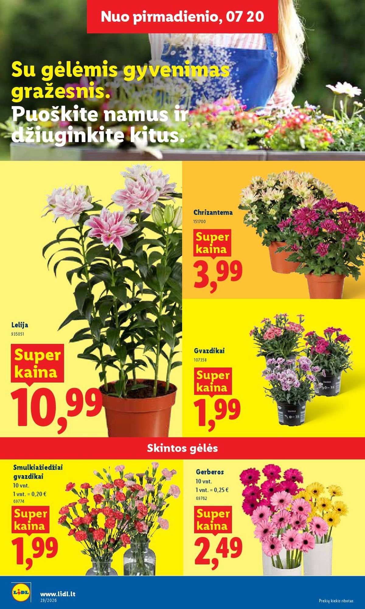 LIDL - Maisto prekių pasiūlymai (2026 07 20 - 2026 07 26)
