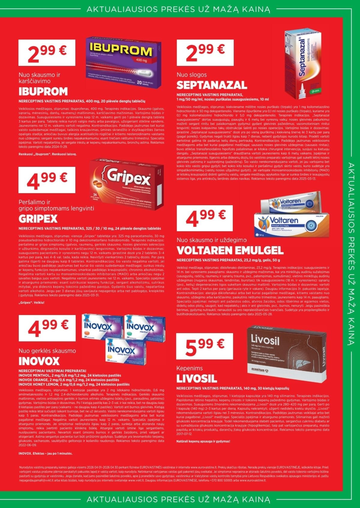 EUROVAISTINĖ (2026 04 01 - 2026 04 30)