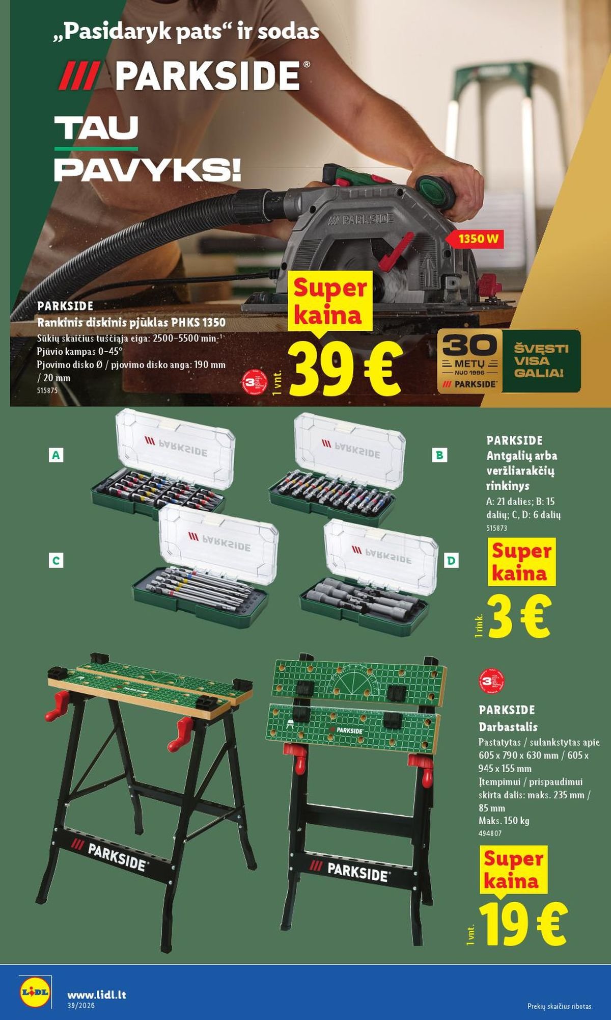 LIDL - Ne maisto prekių pasiūlymai (2026 09 21 - 2026 09 27)