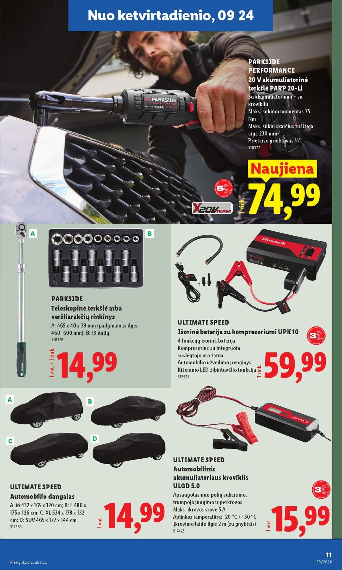 LIDL - Ne maisto prekių pasiūlymai (2026 09 21 - 2026 09 27)