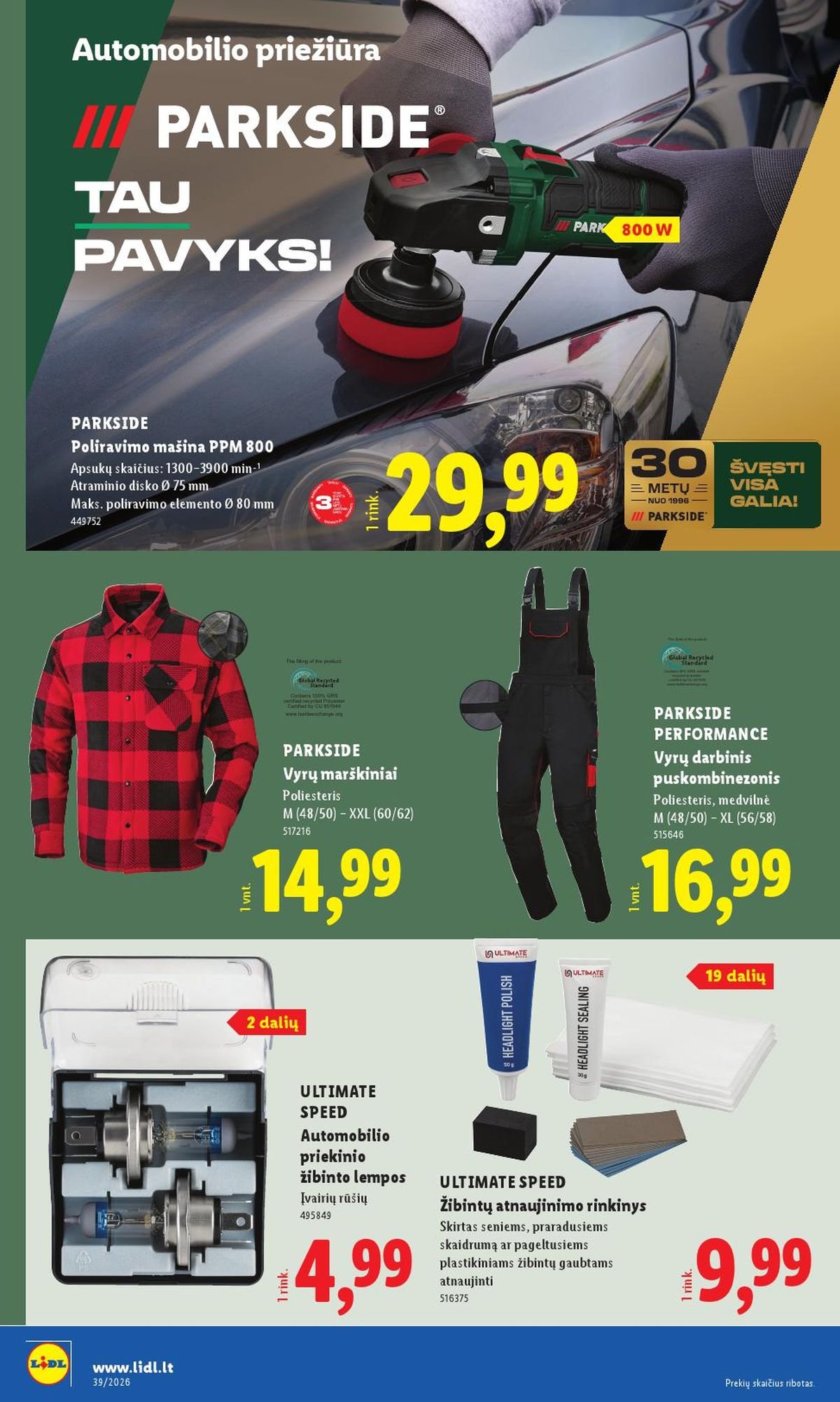 LIDL - Ne maisto prekių pasiūlymai (2026 09 21 - 2026 09 27)