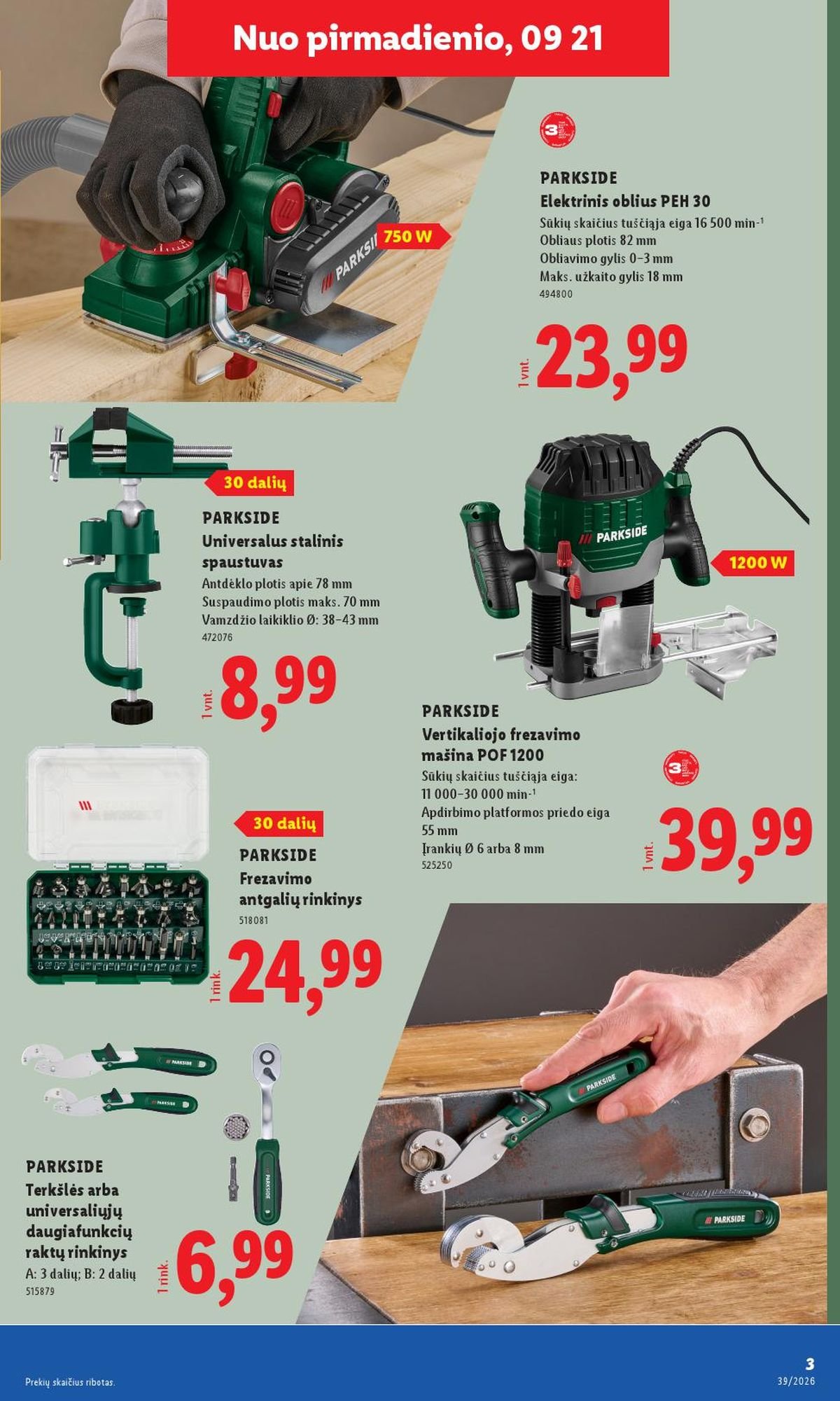 LIDL - Ne maisto prekių pasiūlymai (2026 09 21 - 2026 09 27)