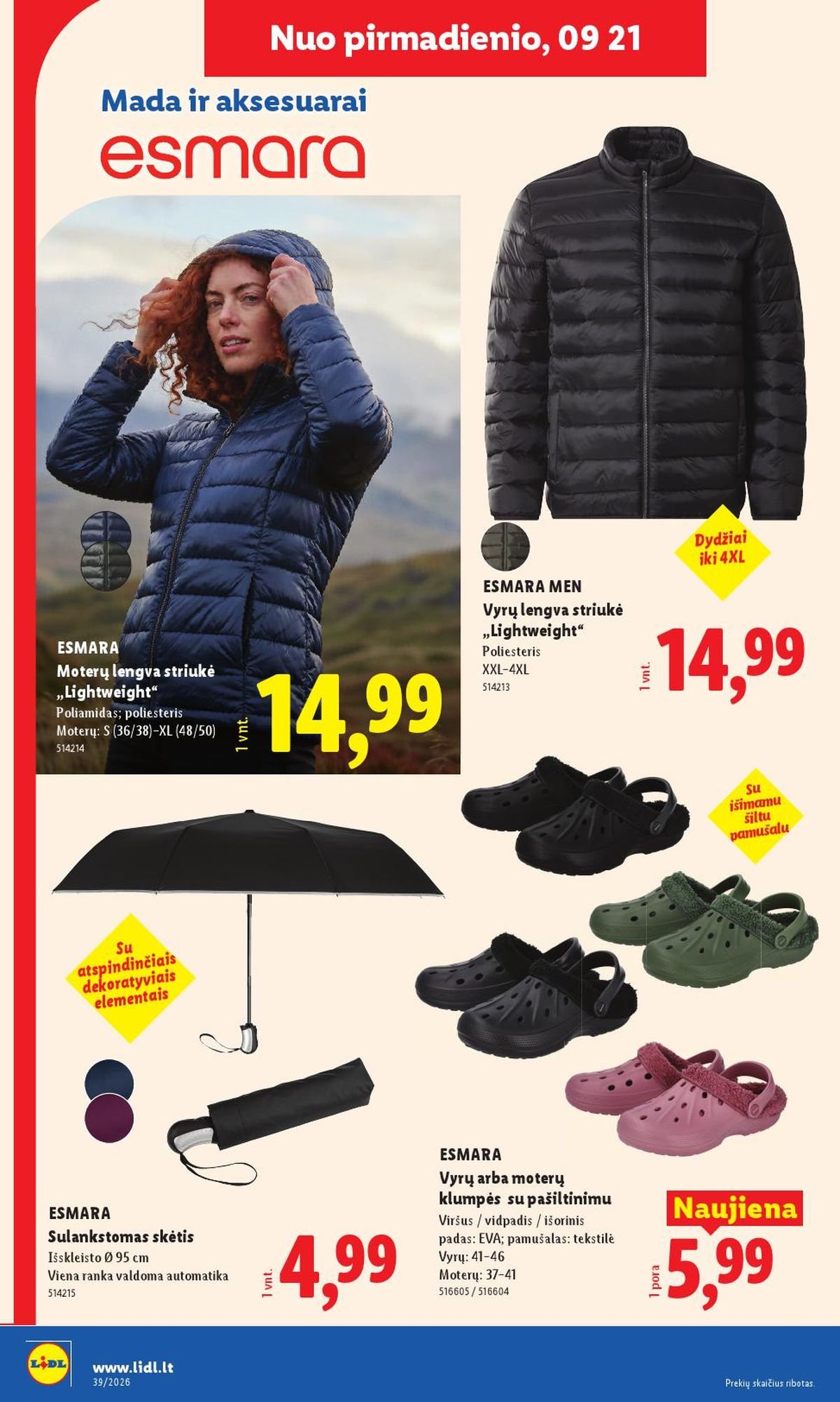 LIDL - Ne maisto prekių pasiūlymai (2026 09 21 - 2026 09 27)