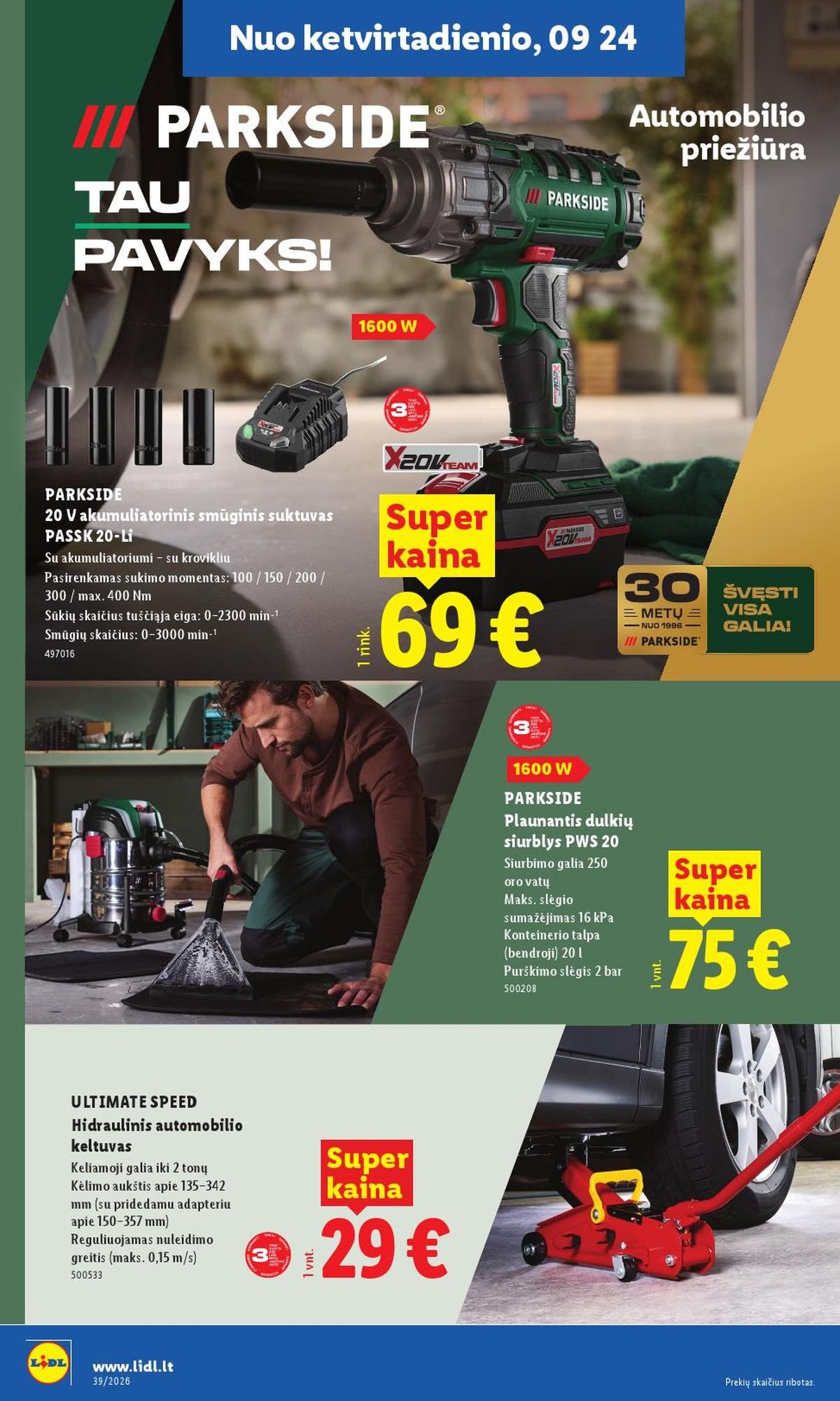 LIDL - Ne maisto prekių pasiūlymai (2026 09 21 - 2026 09 27)