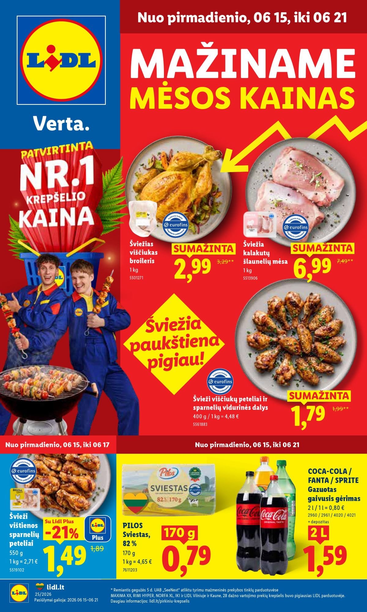 LIDL - Maisto prekių pasiūlymai (2026 06 15 - 2026 06 21)