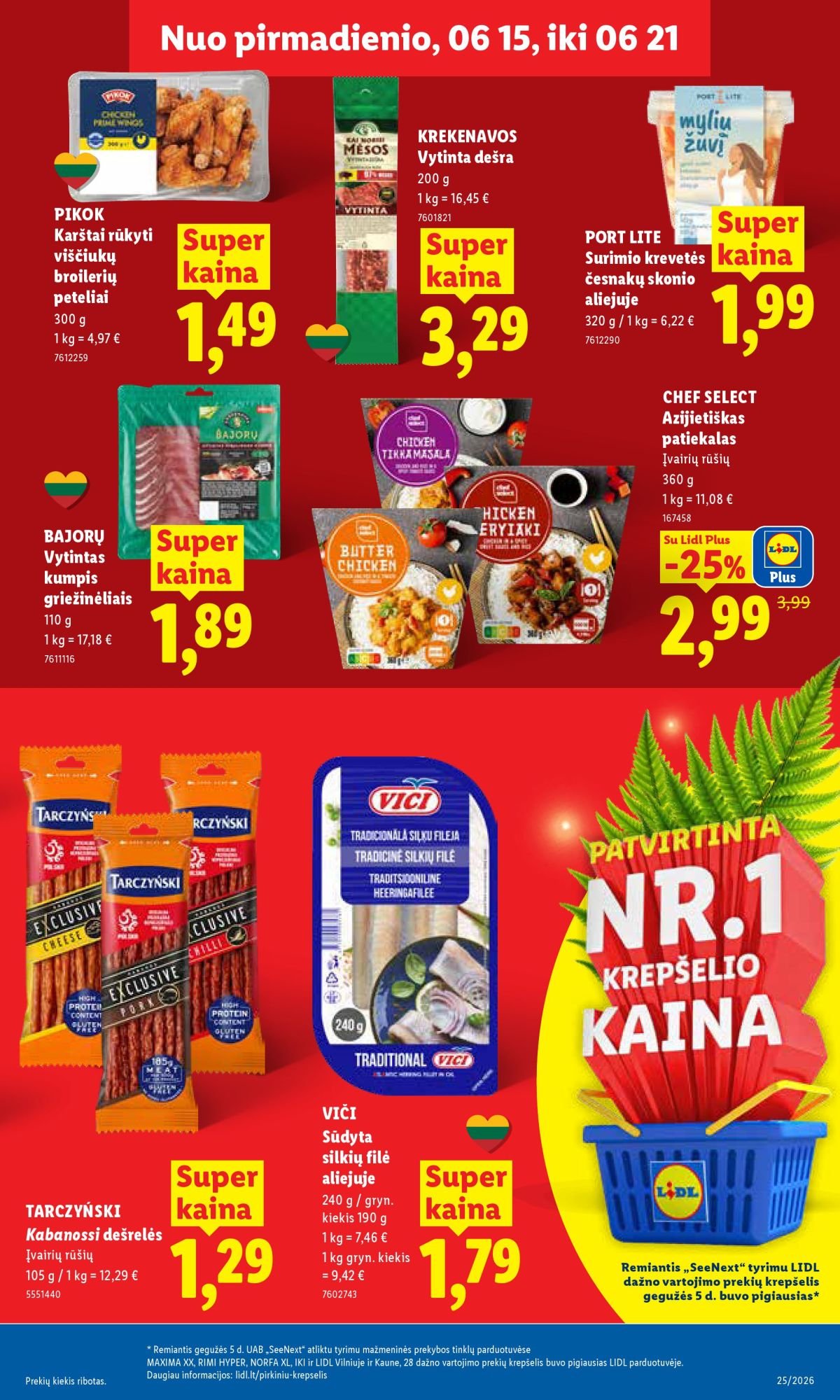LIDL - Maisto prekių pasiūlymai (2026 06 15 - 2026 06 21)