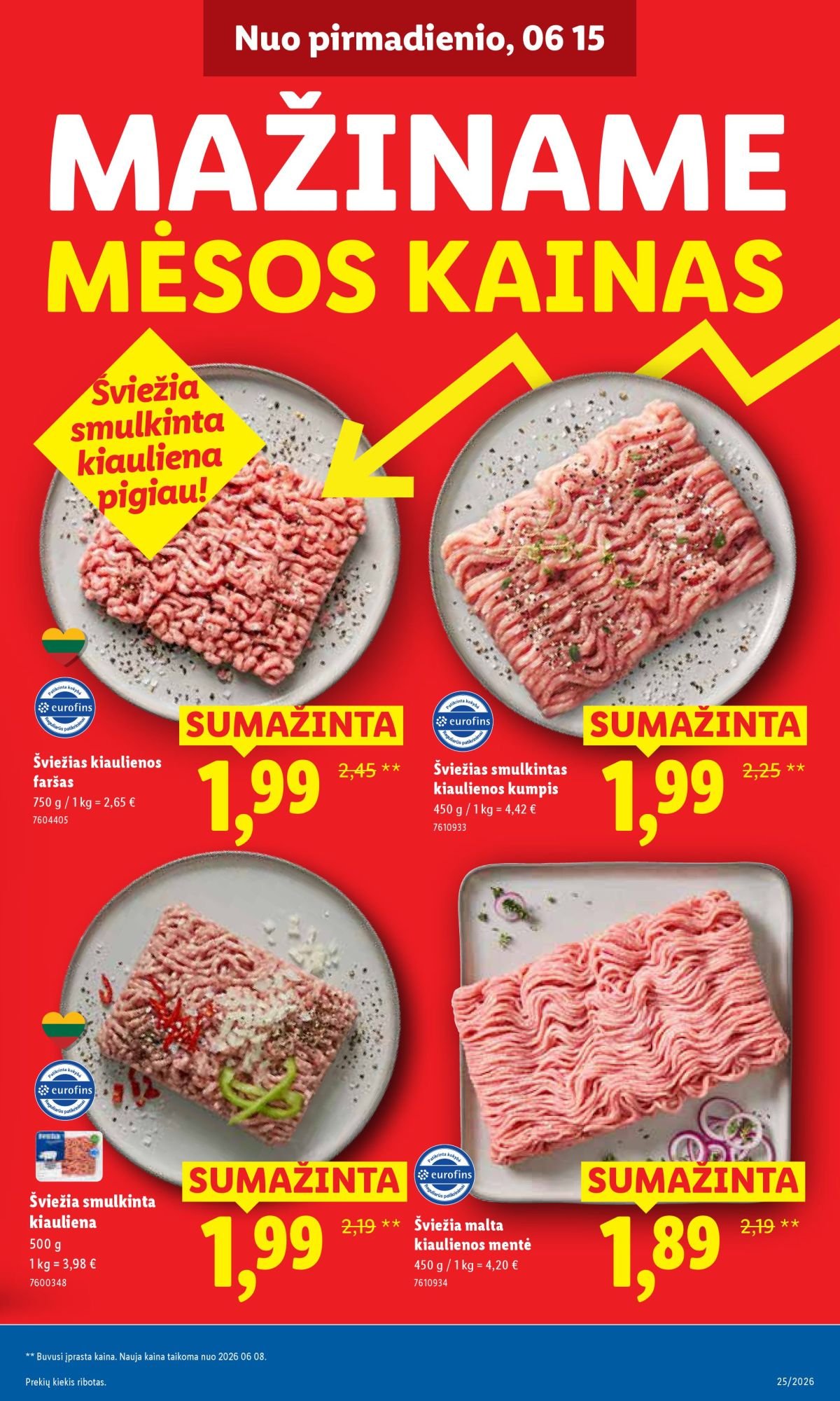 LIDL - Maisto prekių pasiūlymai (2026 06 15 - 2026 06 21)