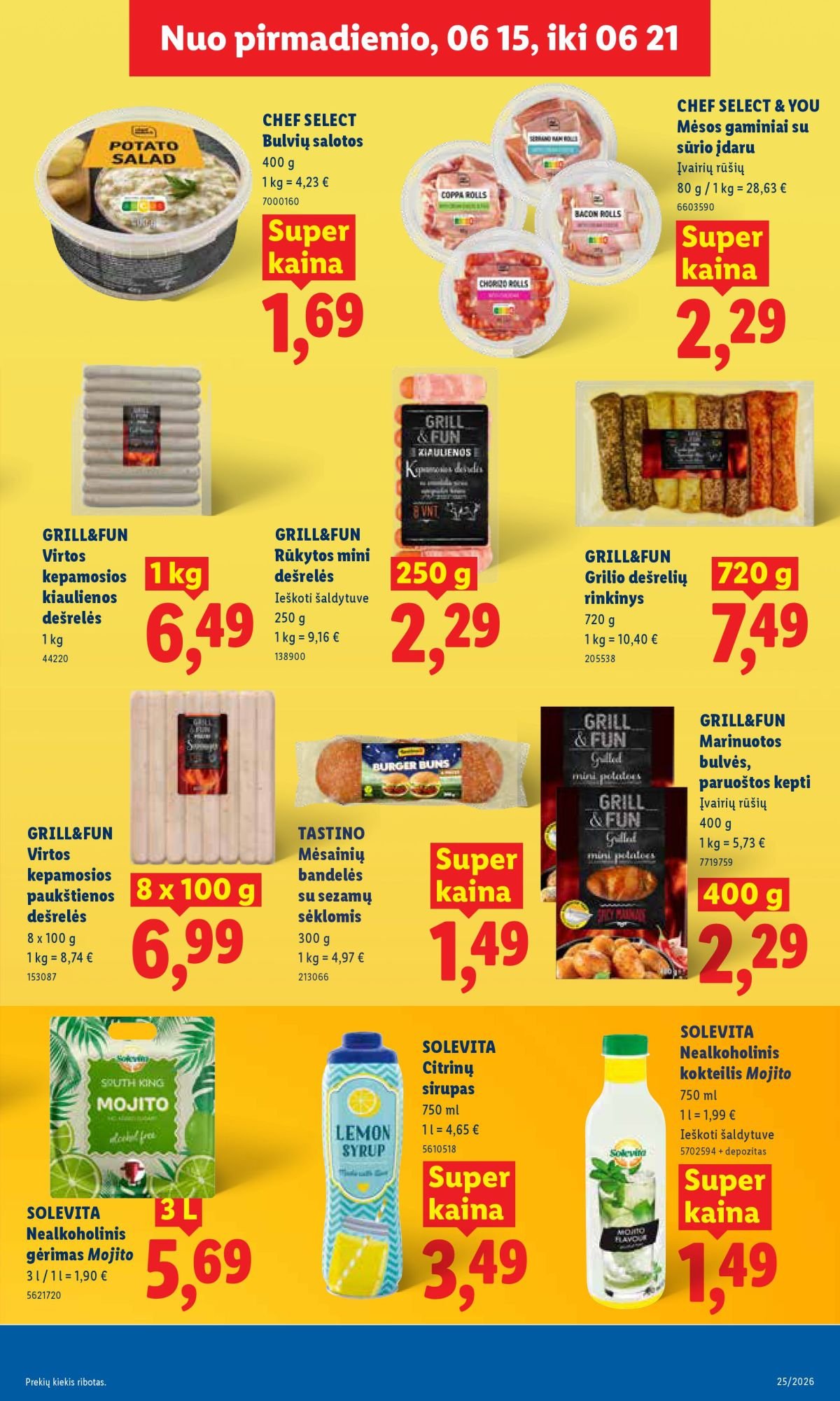 LIDL - Maisto prekių pasiūlymai (2026 06 15 - 2026 06 21)