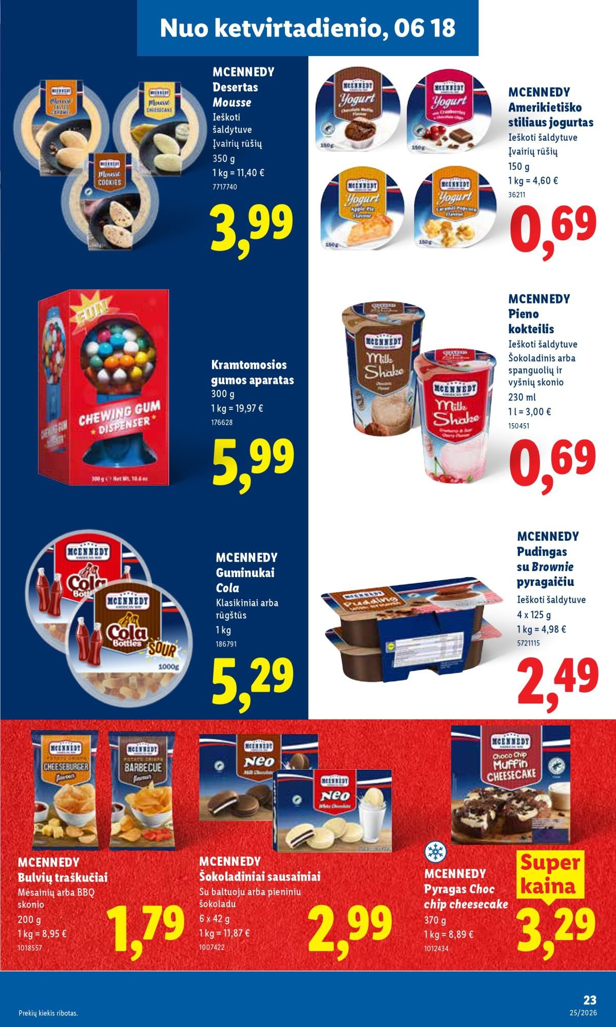 LIDL - Maisto prekių pasiūlymai (2026 06 15 - 2026 06 21)
