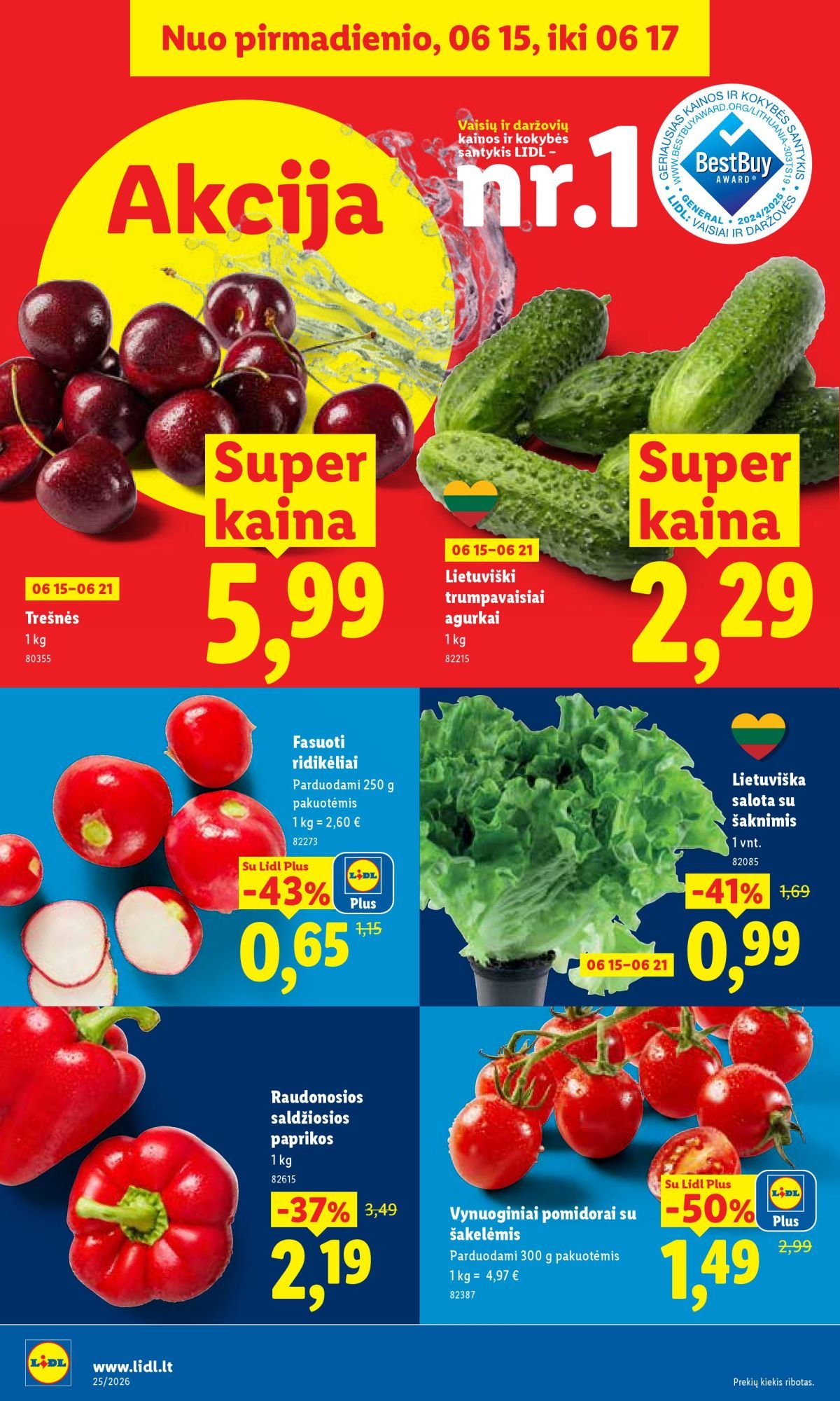 LIDL - Maisto prekių pasiūlymai (2026 06 15 - 2026 06 21)