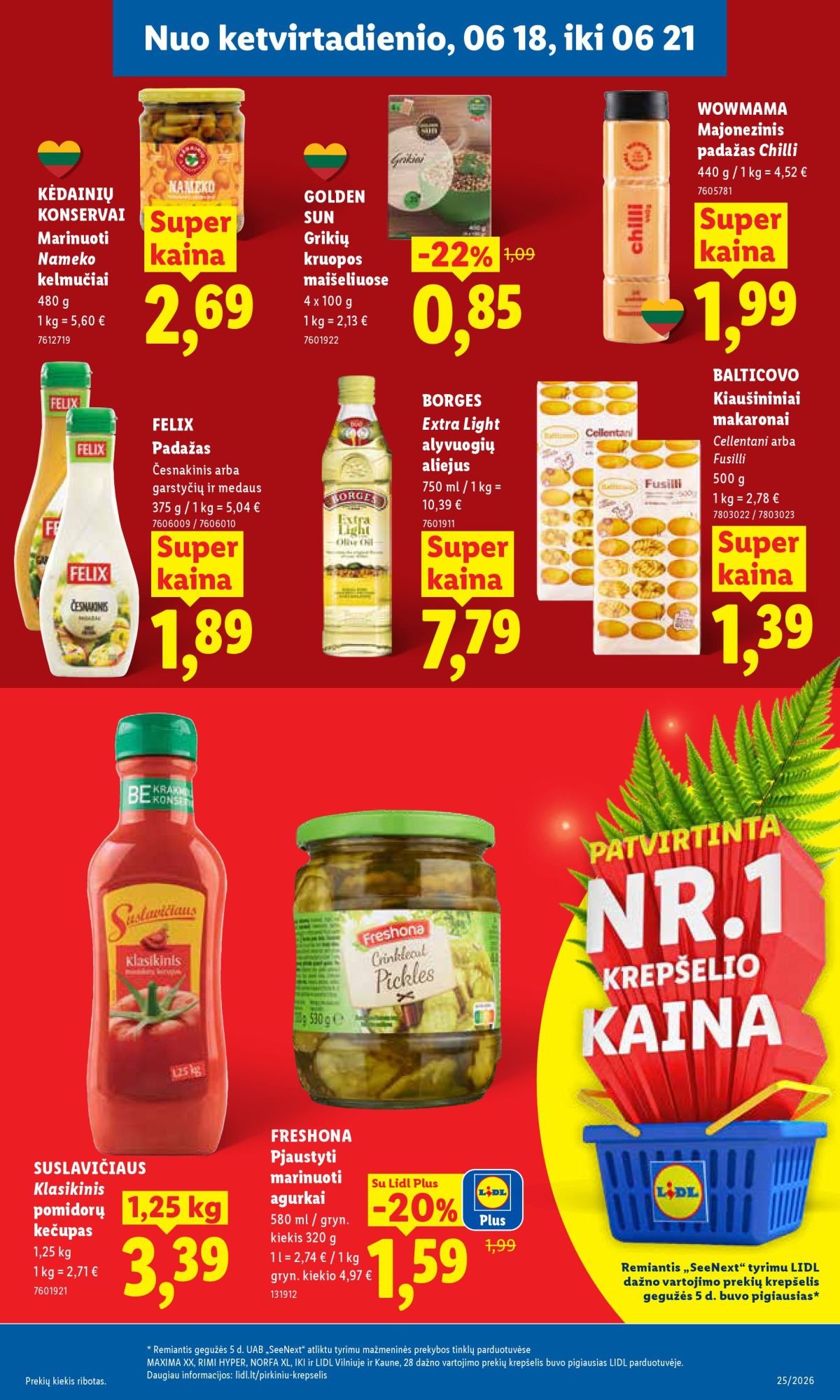 LIDL - Maisto prekių pasiūlymai (2026 06 15 - 2026 06 21)