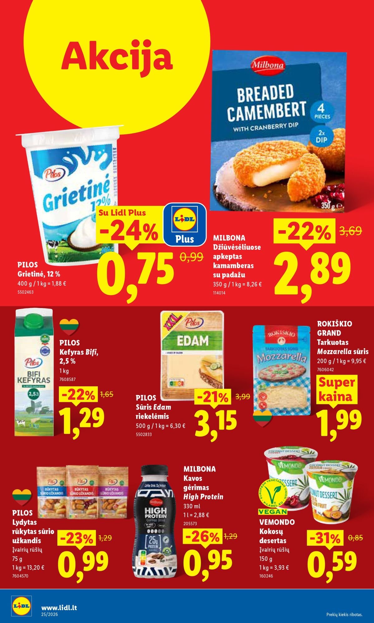 LIDL - Maisto prekių pasiūlymai (2026 06 15 - 2026 06 21)