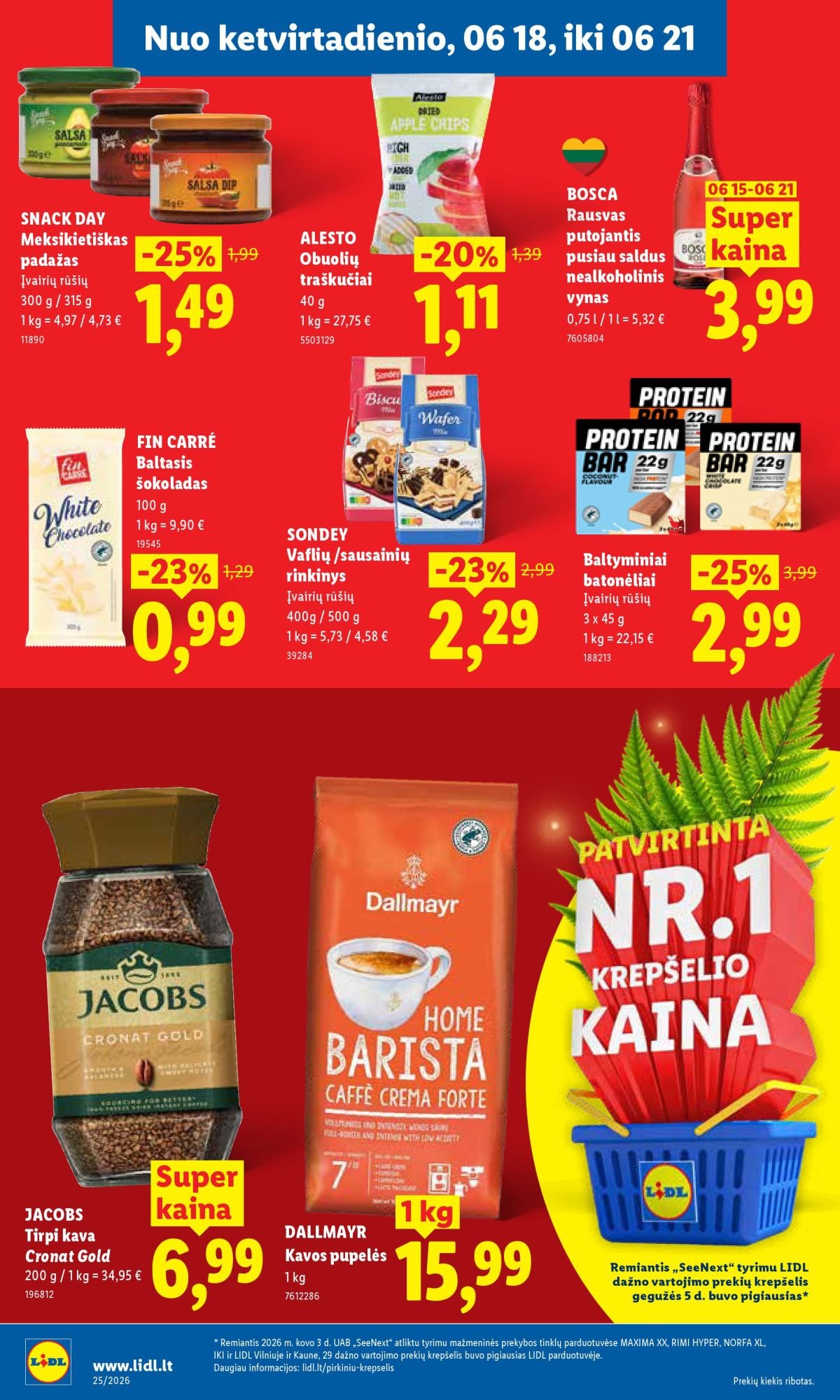 LIDL - Maisto prekių pasiūlymai (2026 06 15 - 2026 06 21)