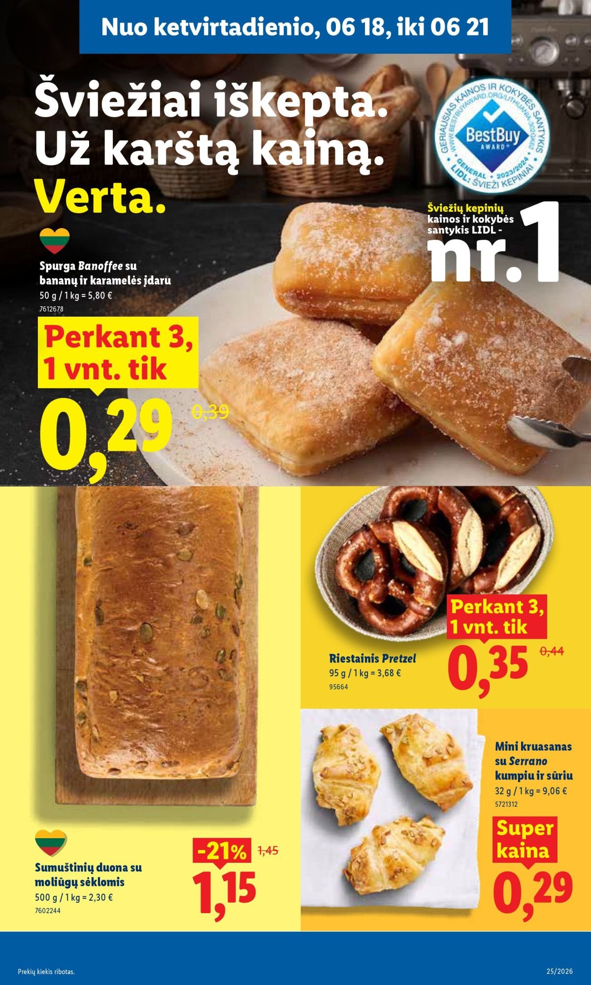 LIDL - Maisto prekių pasiūlymai (2026 06 15 - 2026 06 21)