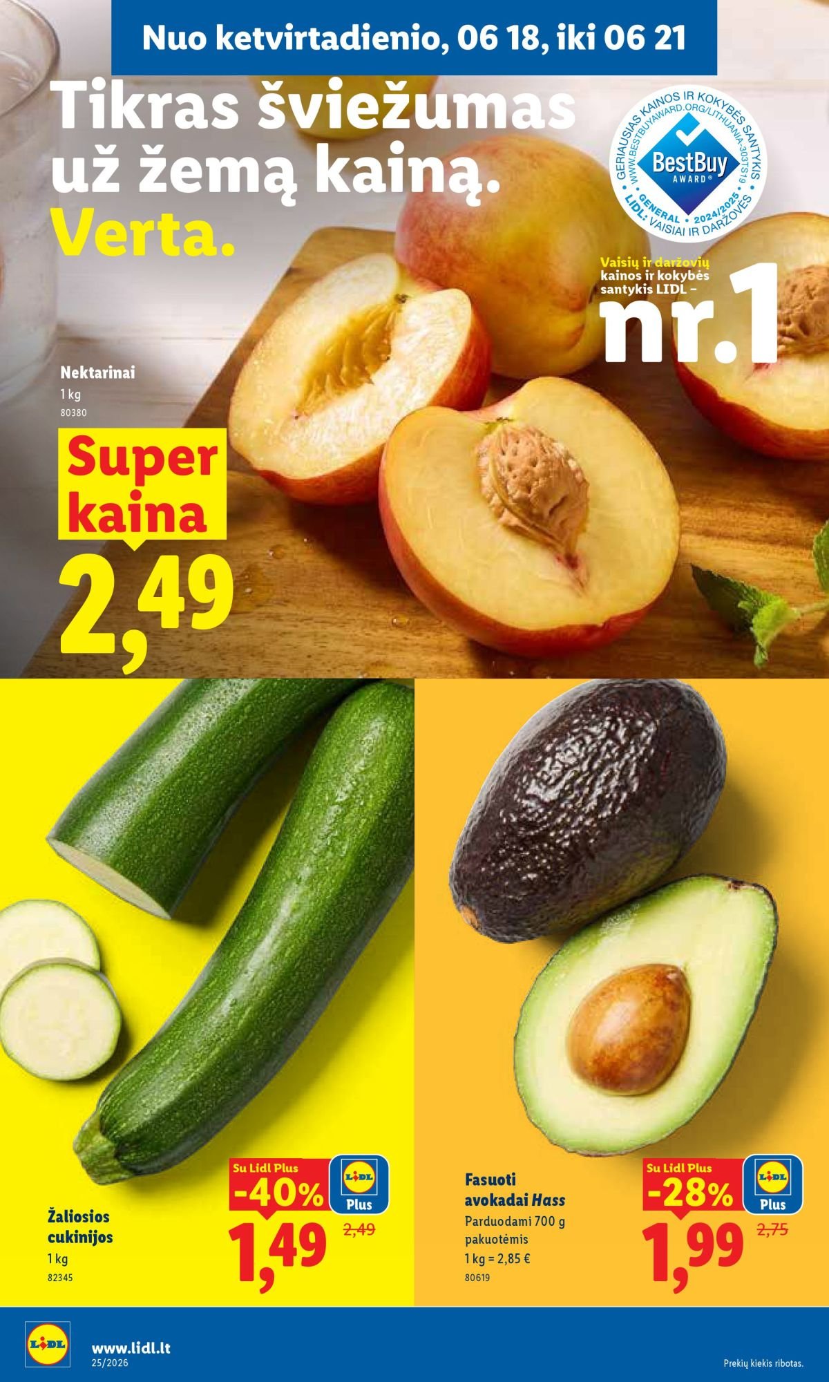 LIDL - Maisto prekių pasiūlymai (2026 06 15 - 2026 06 21)